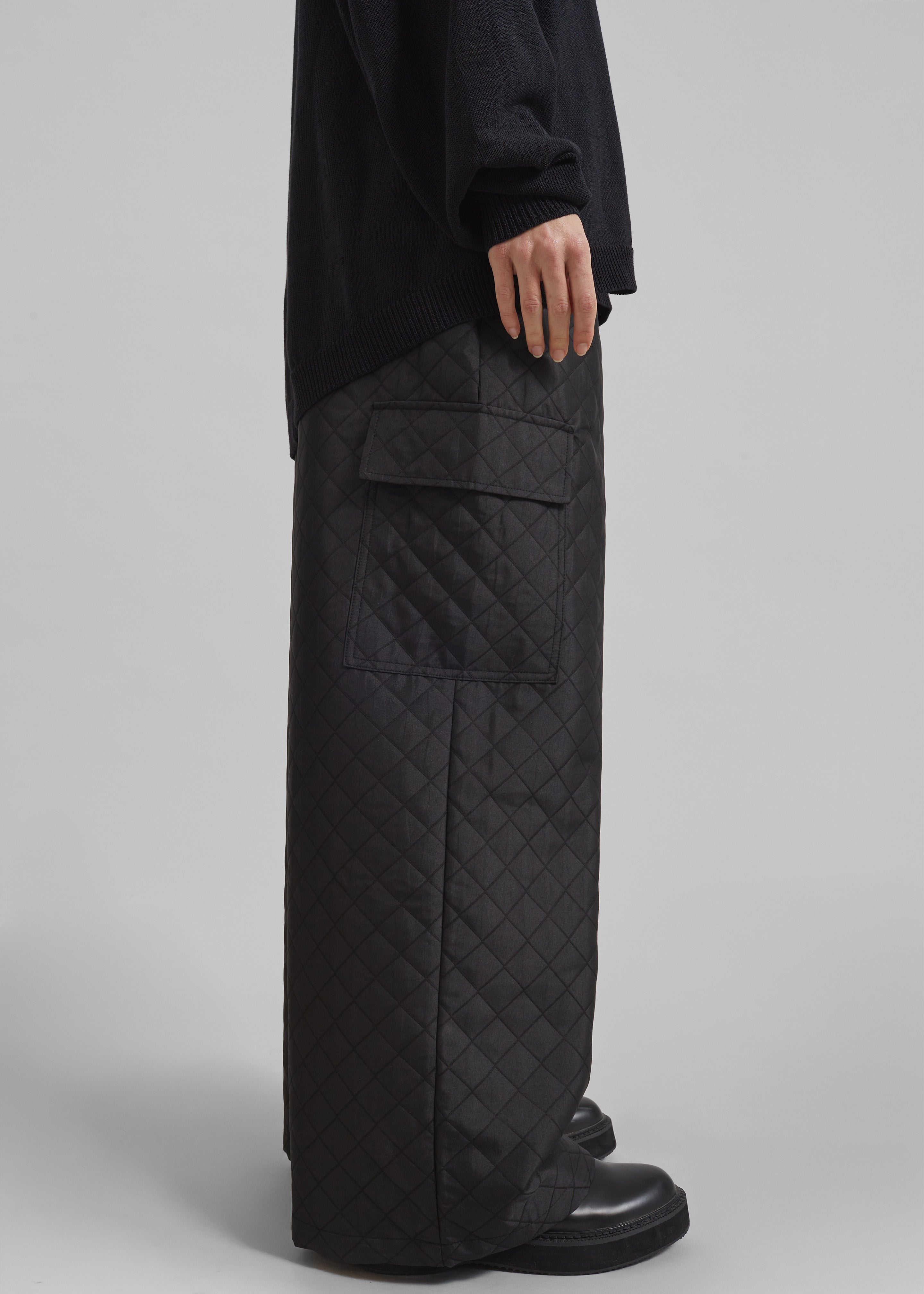 Lieto Quilted Pants - Black - 3