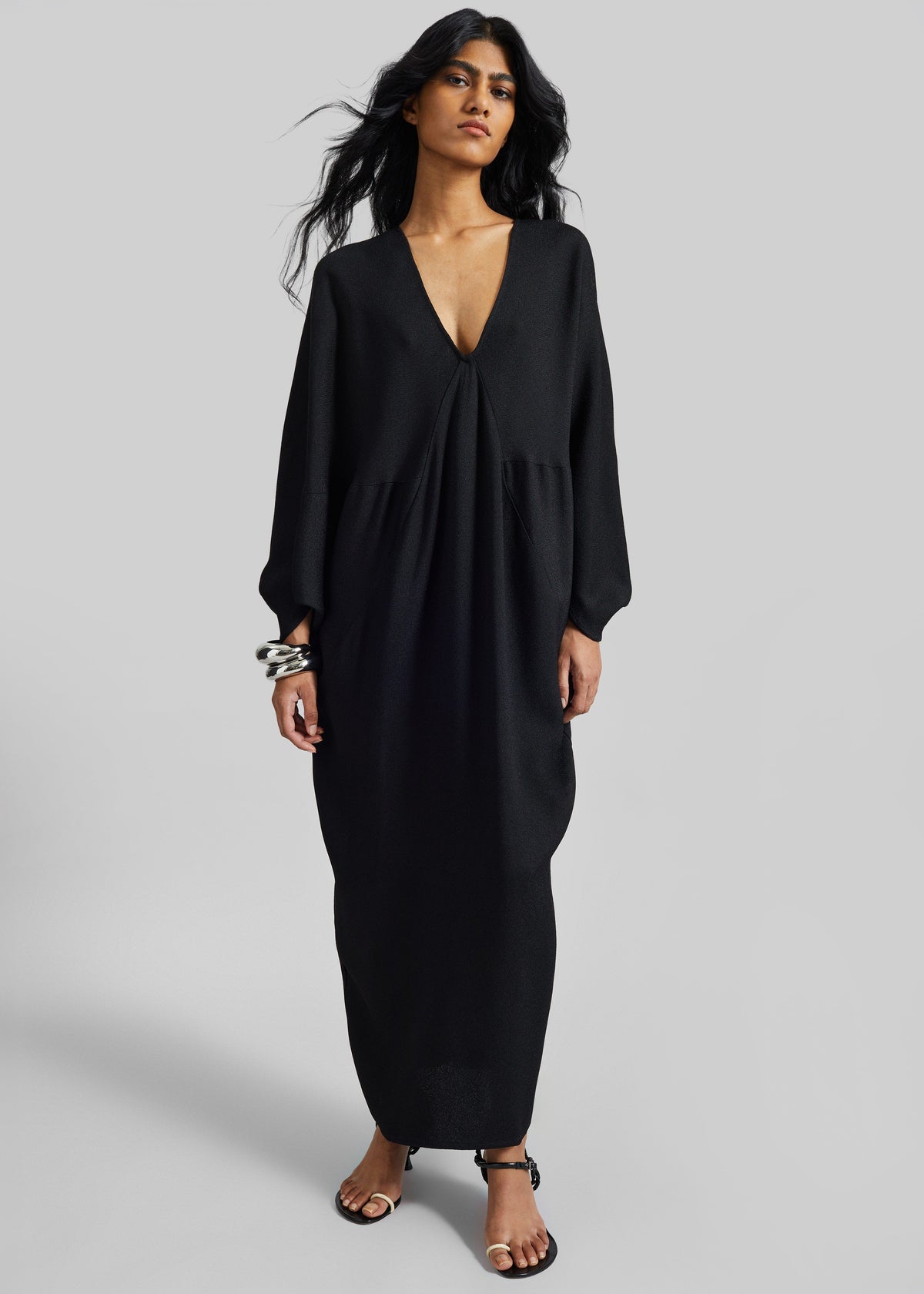 Lilia Kaftan Dress - Black - 1