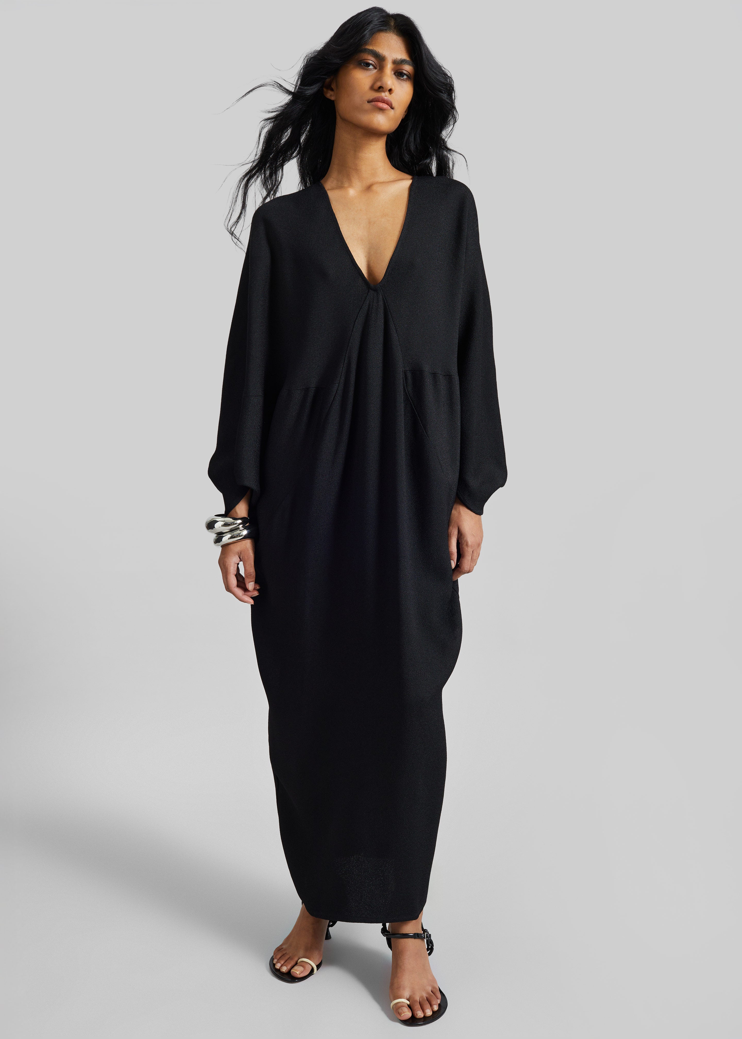 Lilia Kaftan Dress - Black - 1