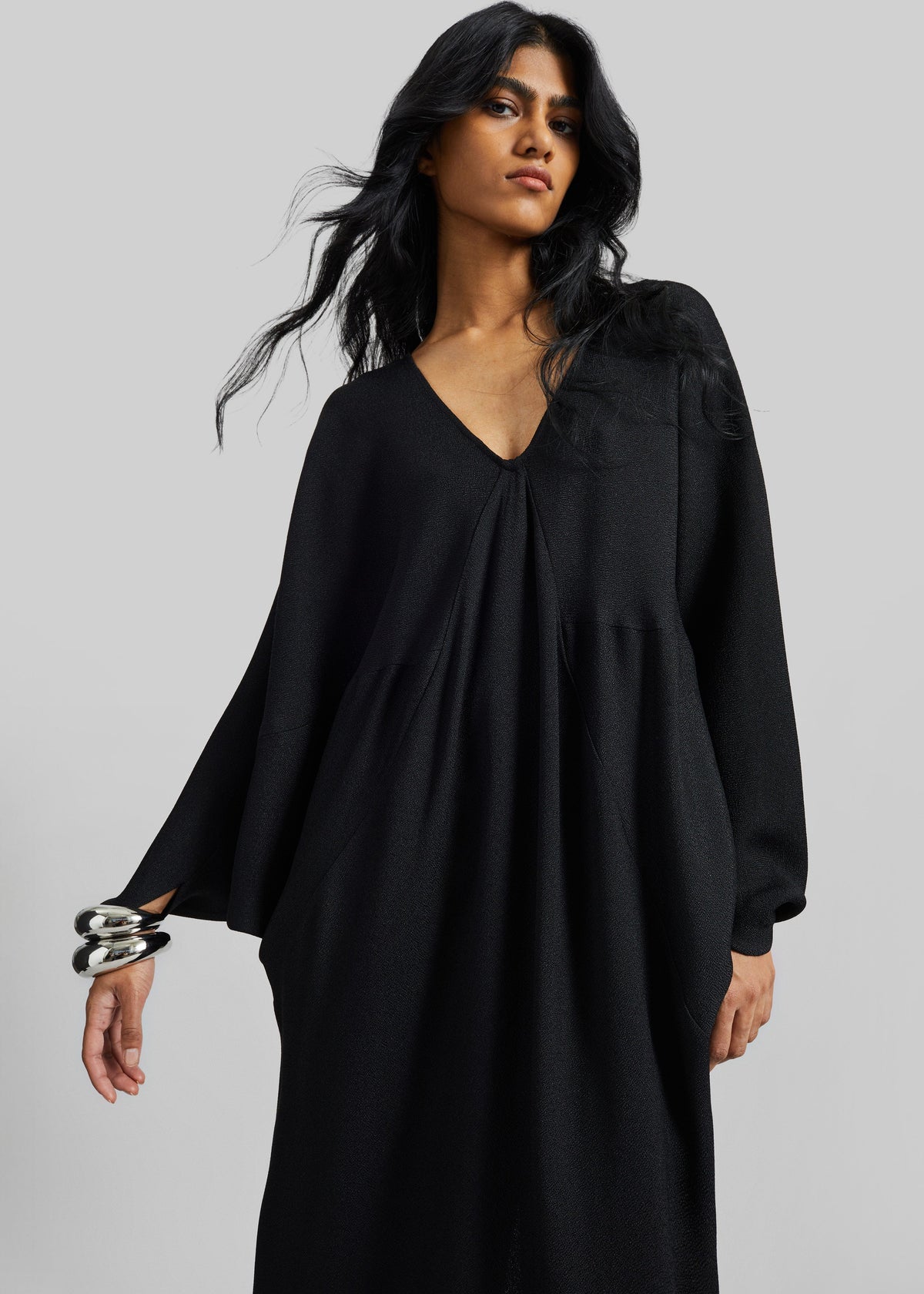 Lilia Kaftan Dress - Black - 5
