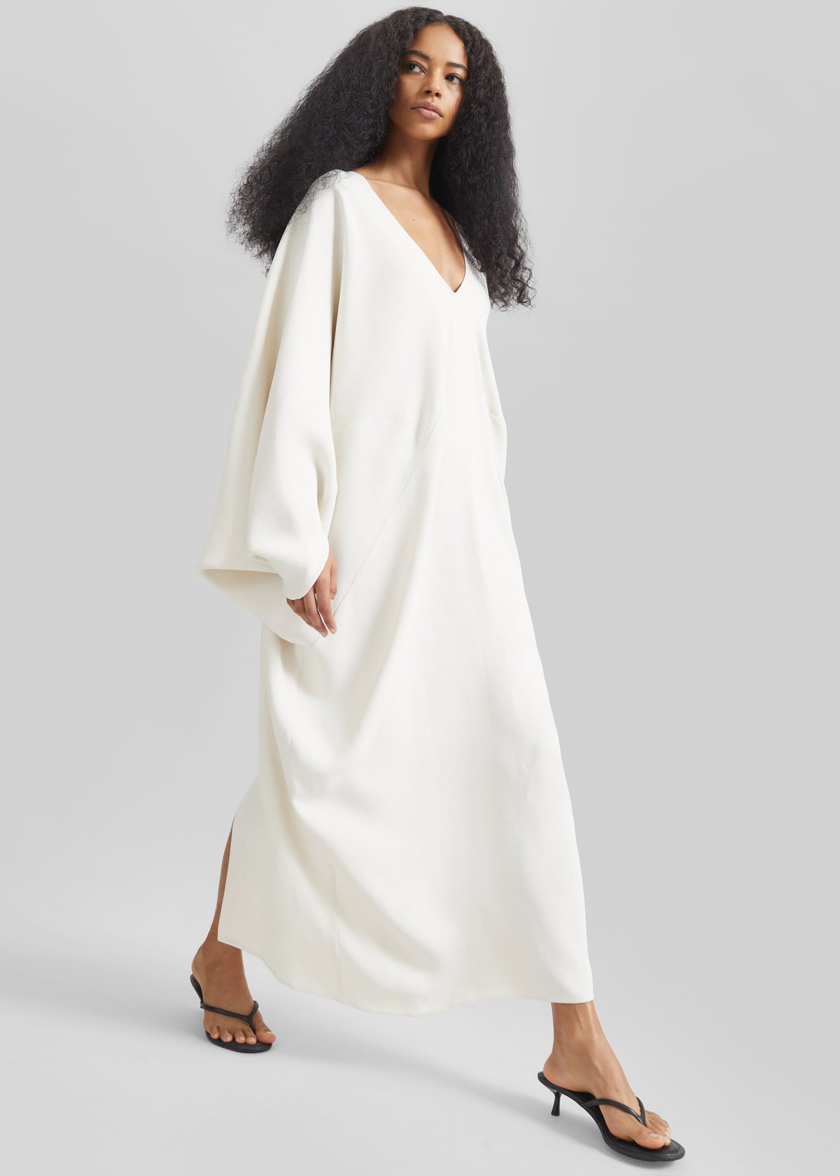 Lilia Kaftan Dress - Ivory - 2