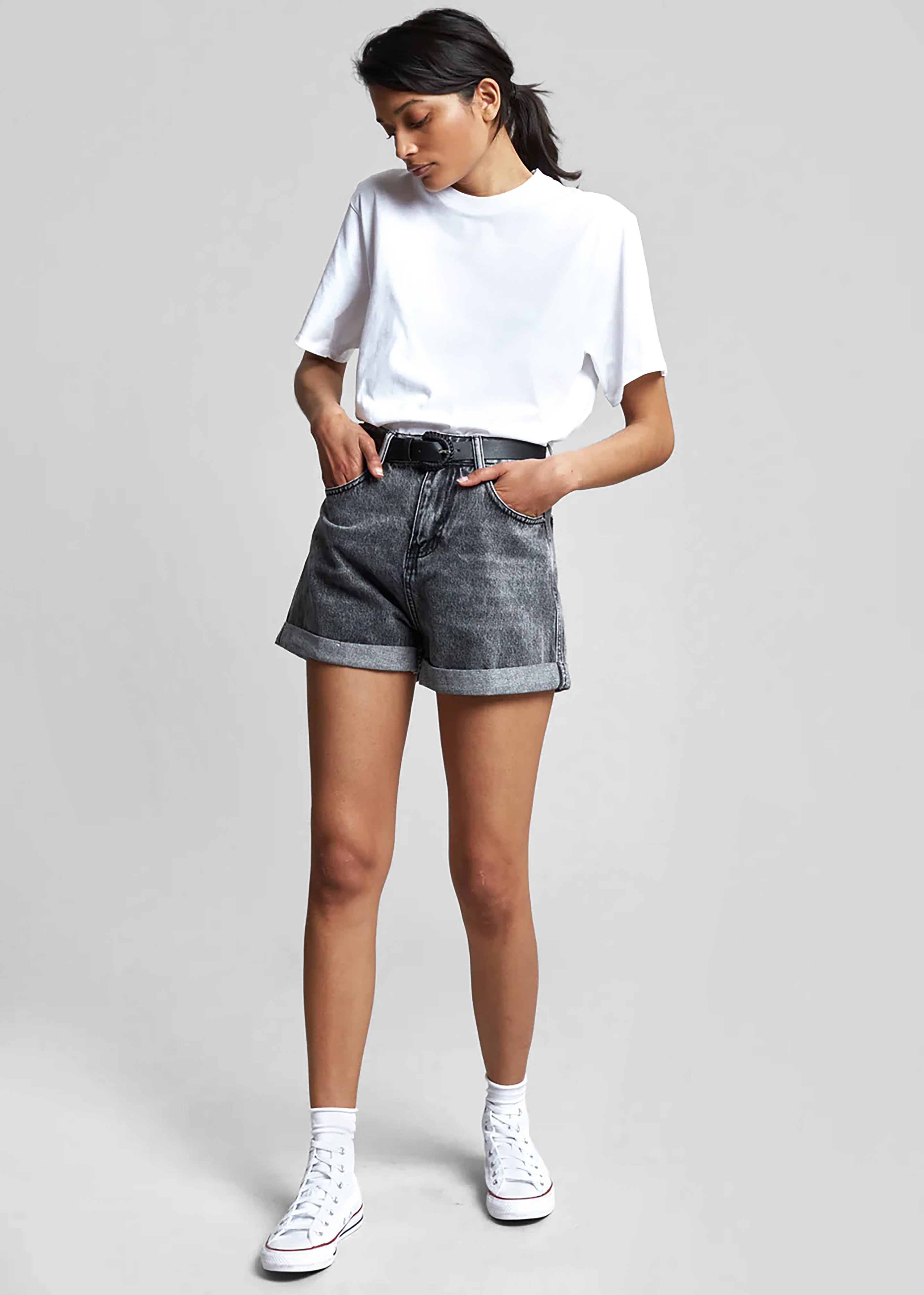 Lilou Simple Tee - Optic White - 3
