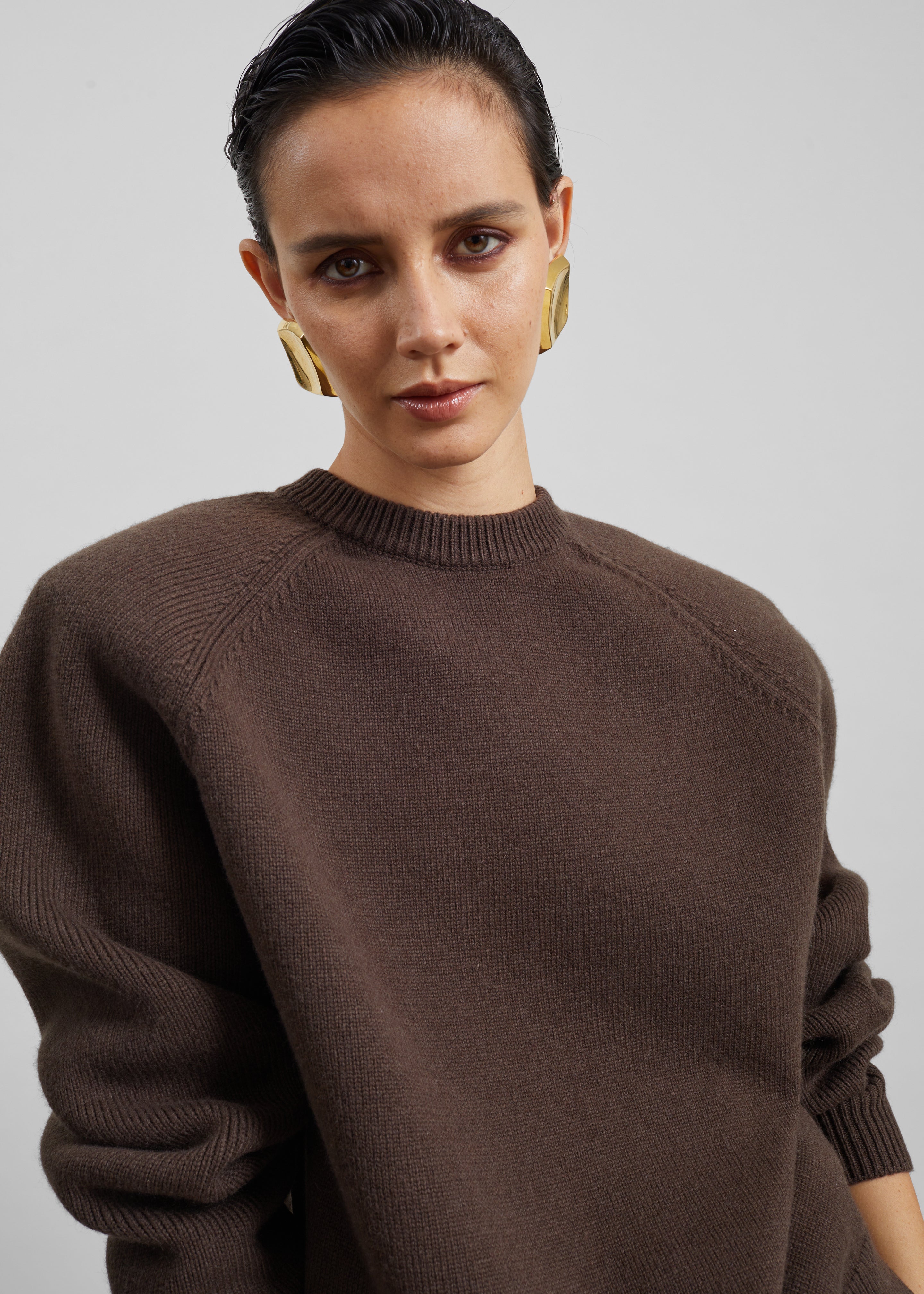 Lina Padded Sweater - Brown - 6