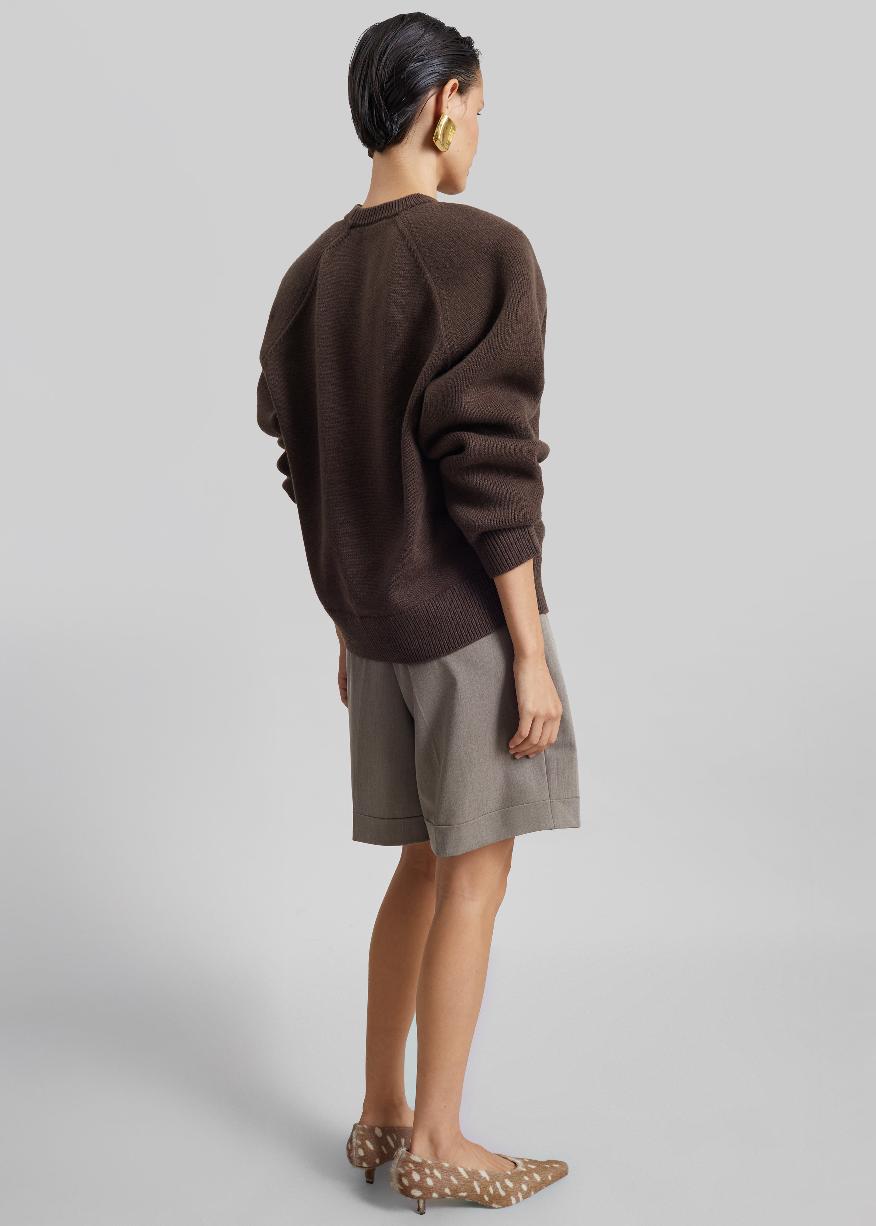 Lina Padded Sweater - Brown - 7
