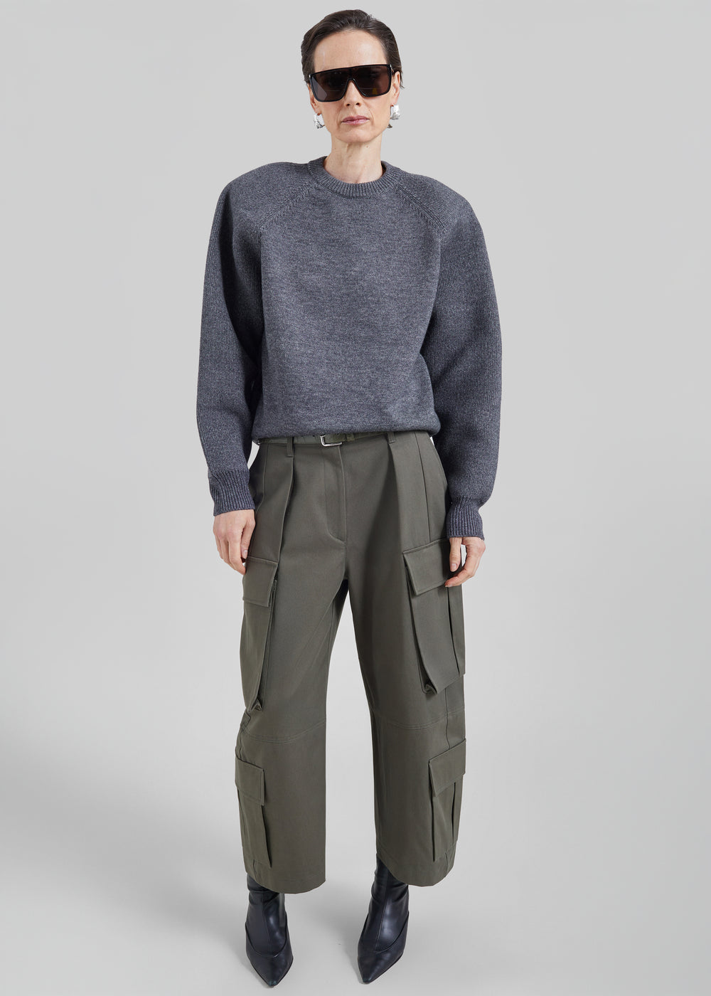 Pull Lina à épaulettes - Gris foncé - 1