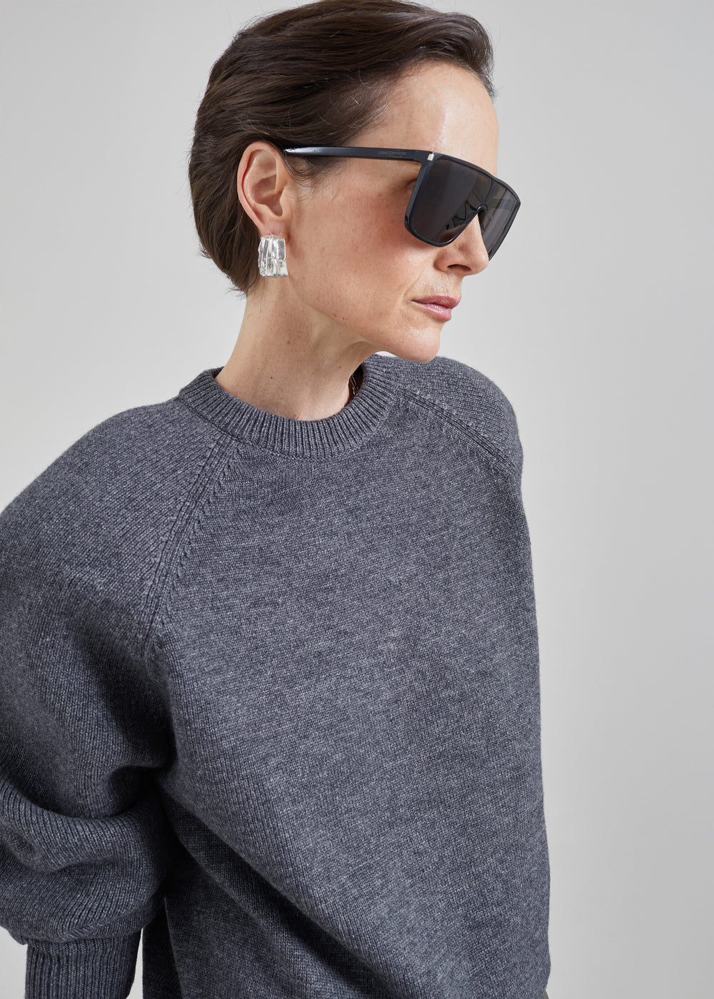 Pull Lina à épaulettes - Gris foncé - 1