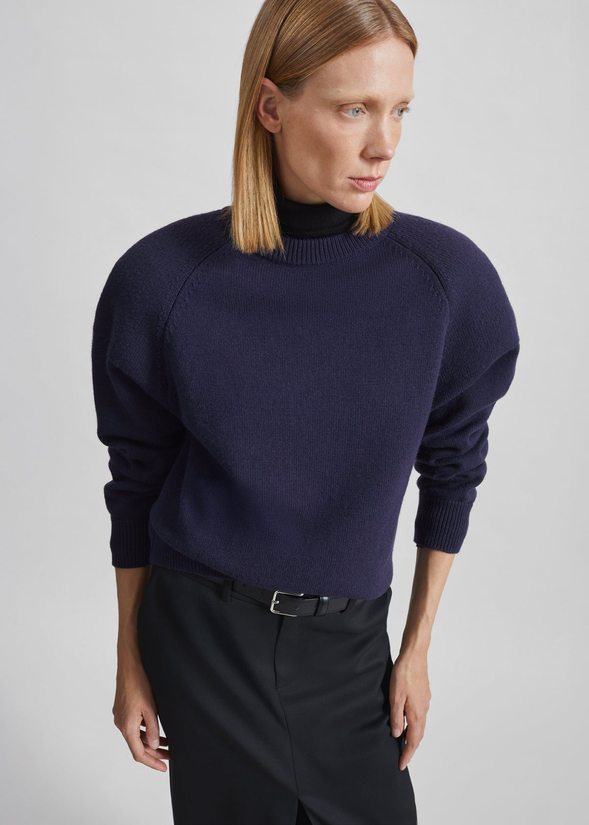 Lina Padded Sweater - Dark Navy - 4