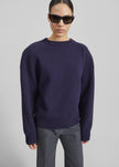 Lina Padded Sweater - Dark Navy