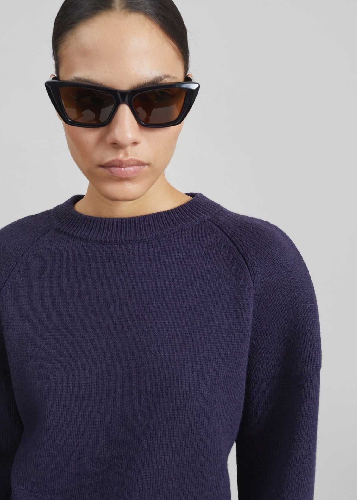 Lina Padded Sweater - Dark Navy - 3