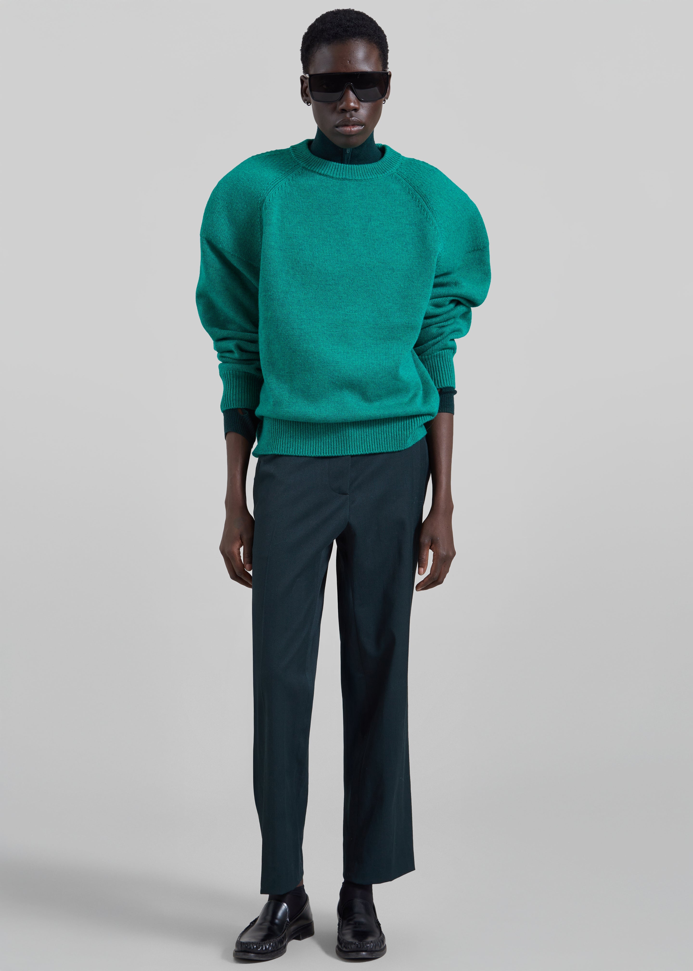 Lina Padded Sweater - Kelly Green - 4