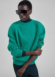 Lina Padded Sweater - Kelly Green