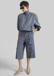 Linar Cargo Bermuda Shorts - Grey Melange