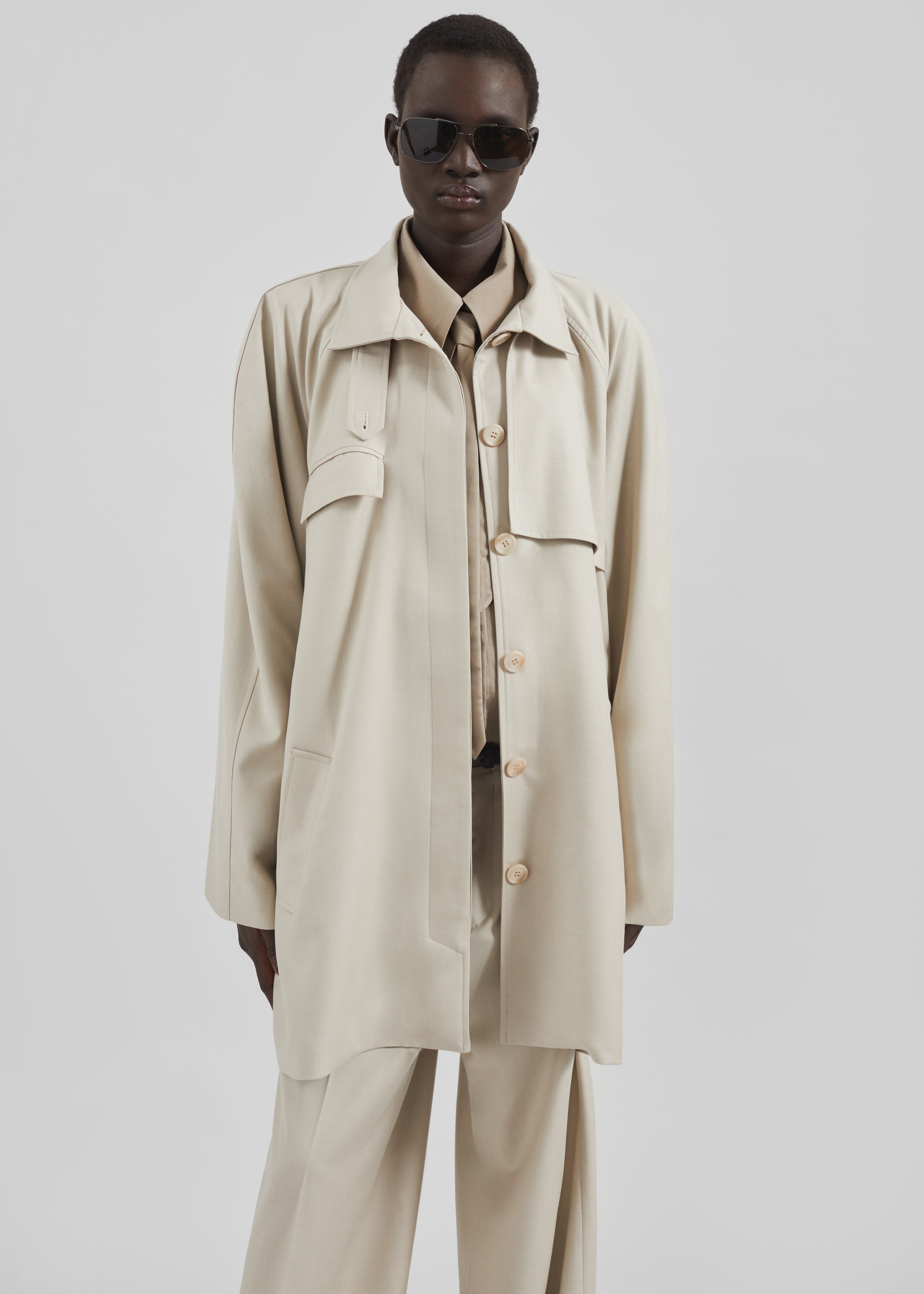 Linate Short Trench - Beige - 7