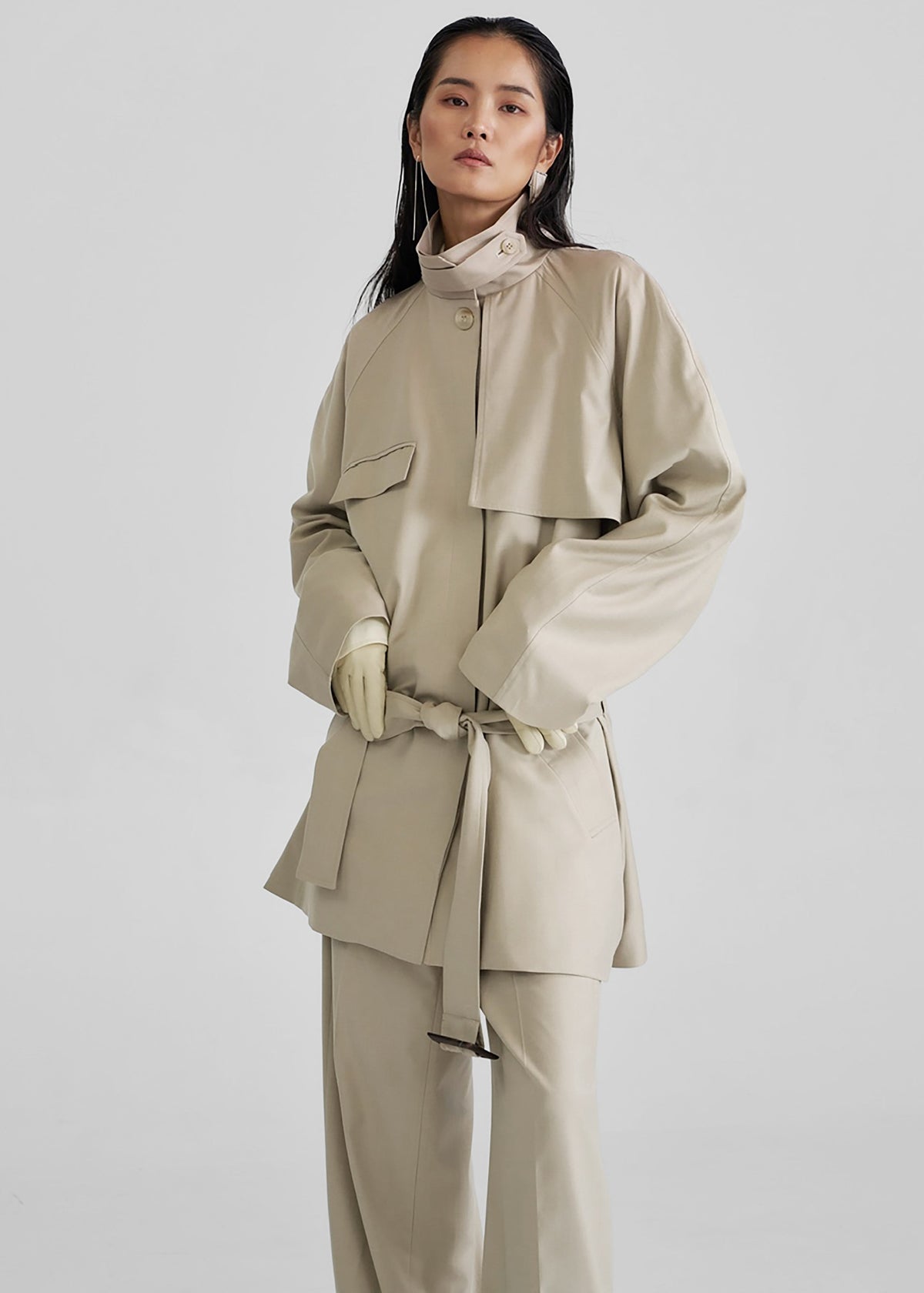 Linate Short Trench - Beige - 4