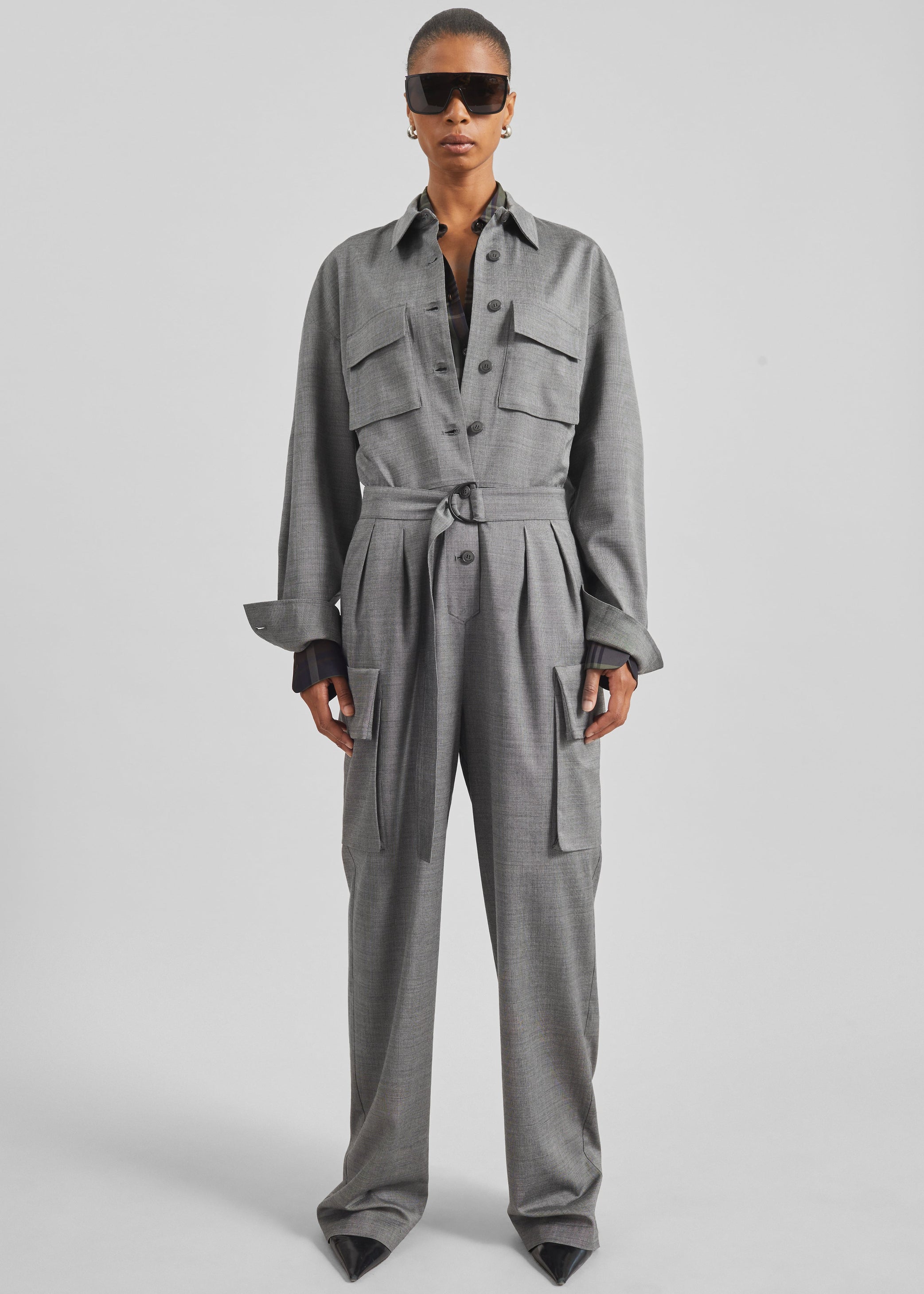Shop the look image for Linda Jumpsuit - Grey Melange