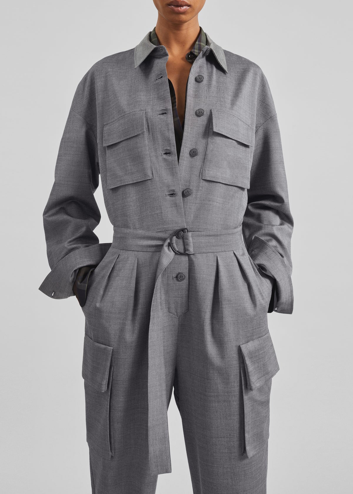 Linda Jumpsuit - Grey Melange - 3