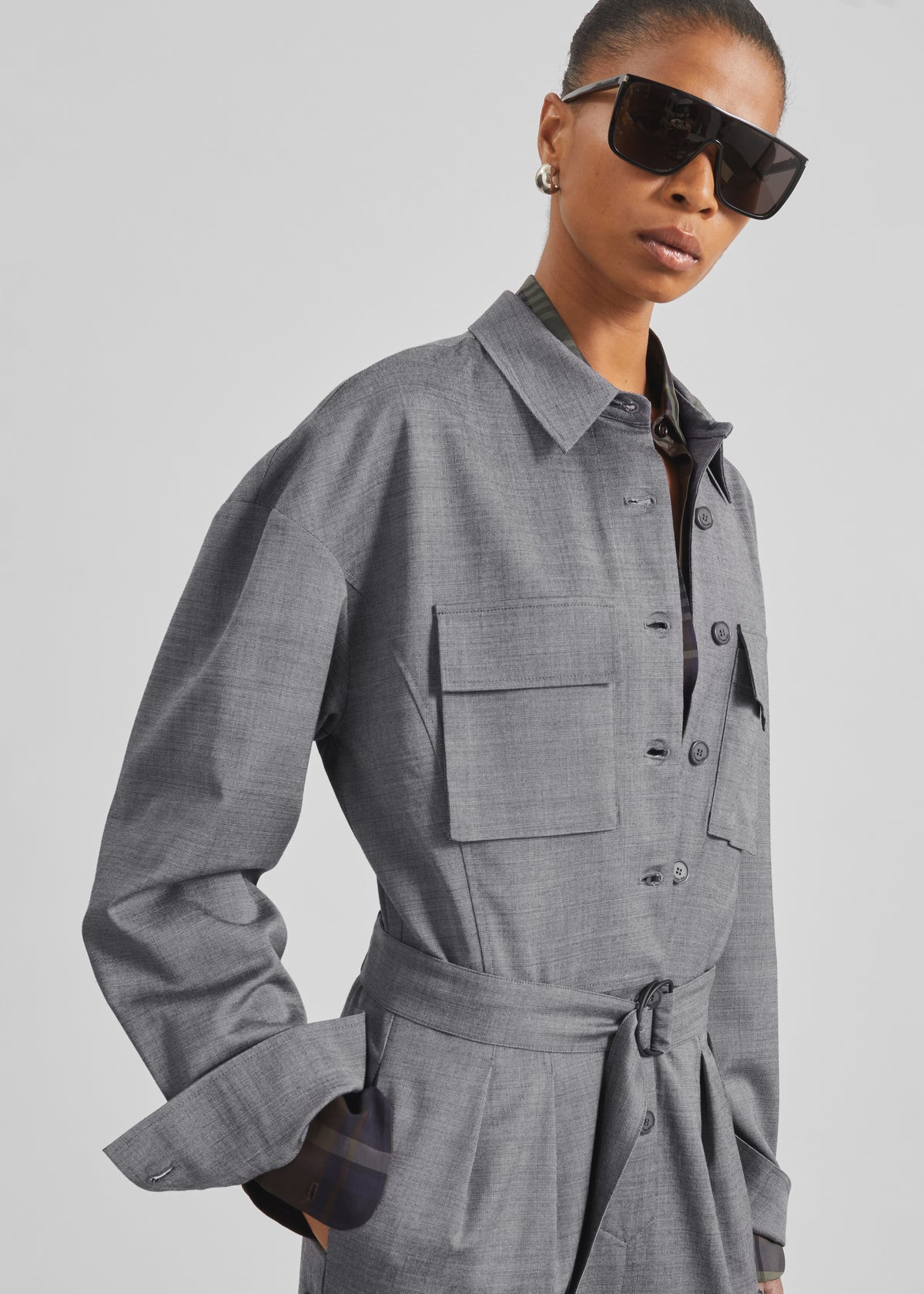 Linda Jumpsuit - Grey Melange - 6