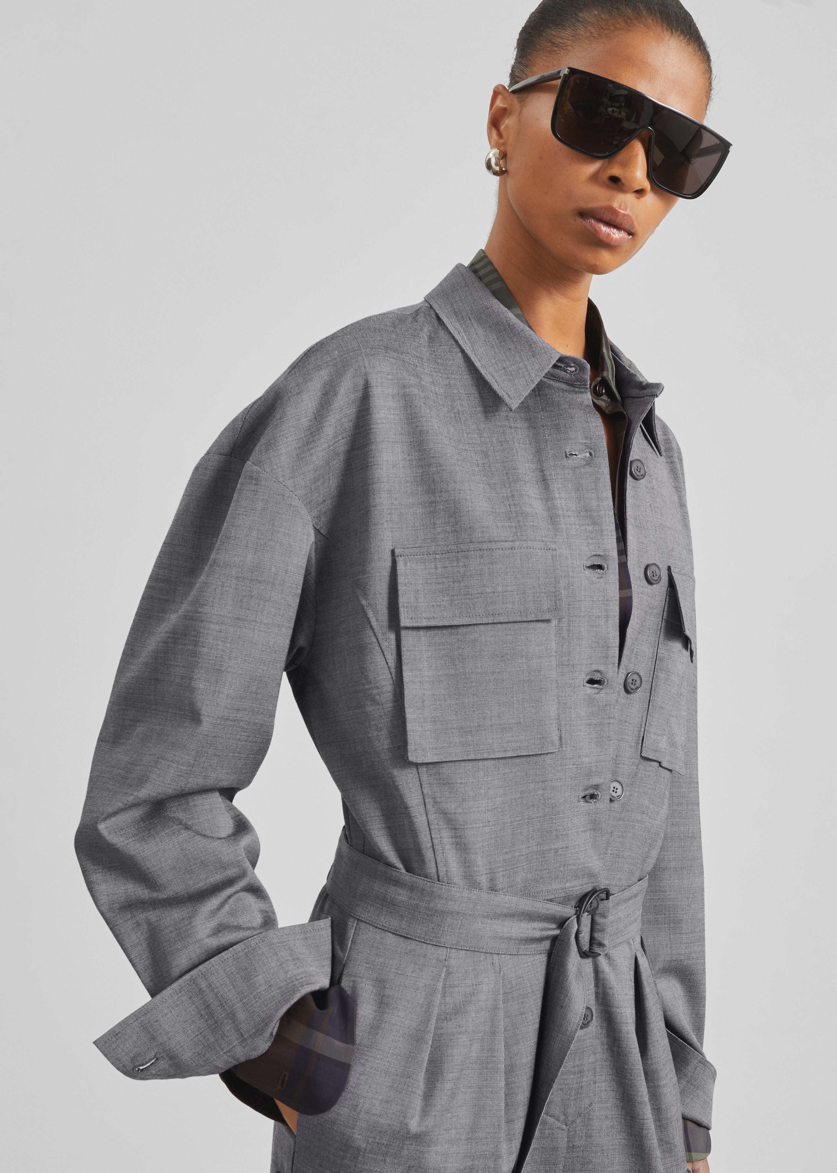 Linda Jumpsuit - Grey Melange - 6