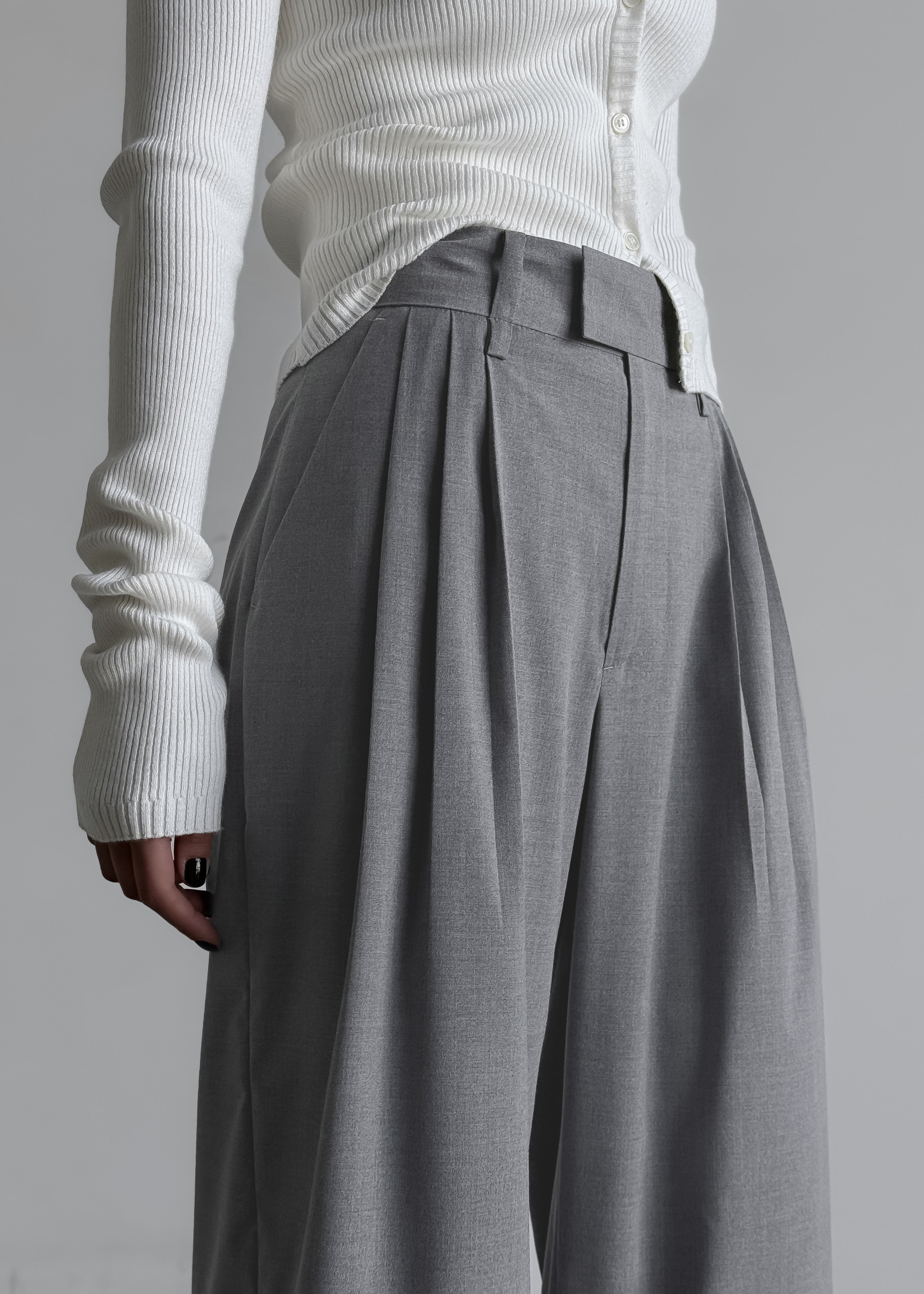 Linna Trousers - Light Grey - 7