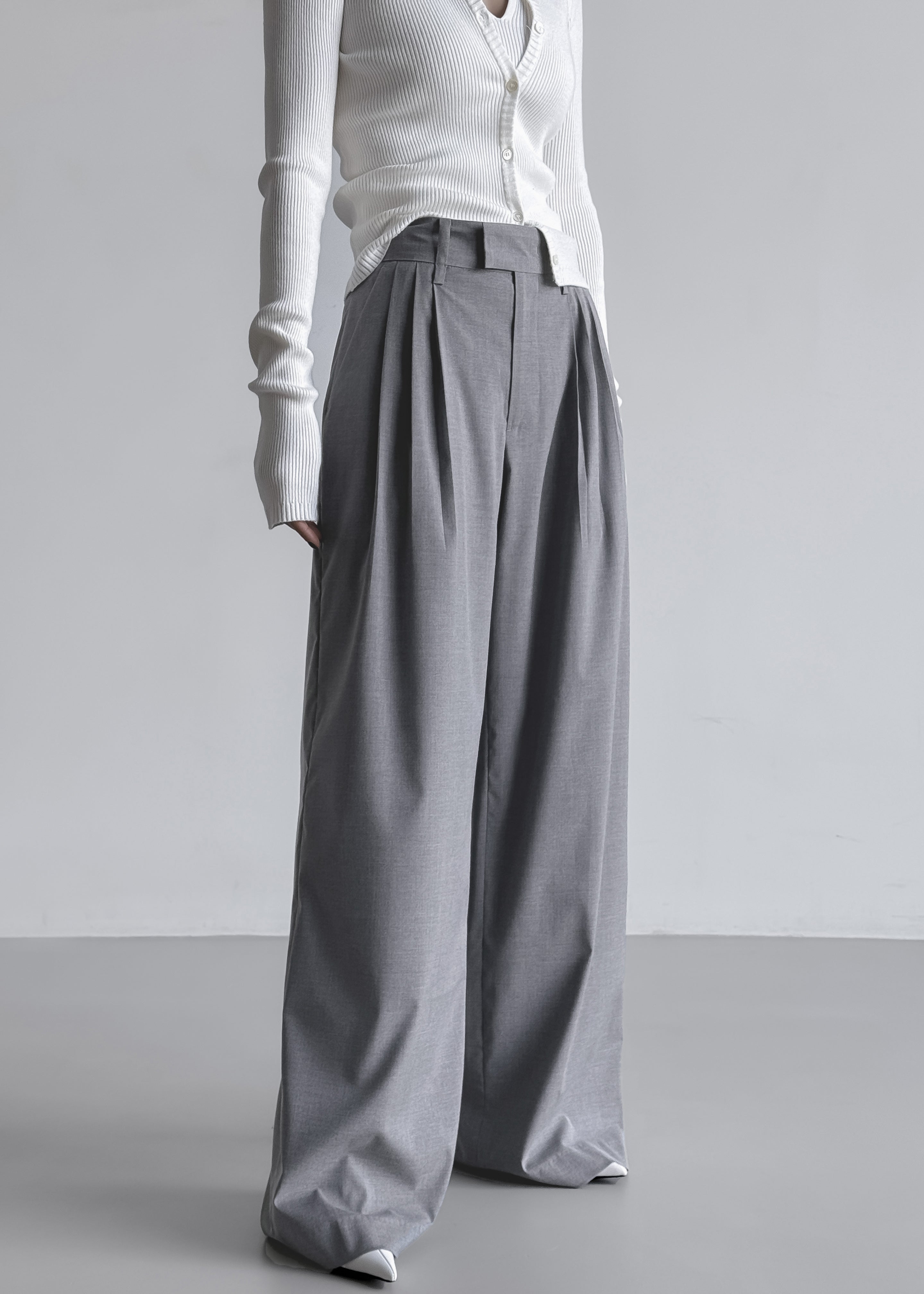 Linna Trousers - Light Grey - 3