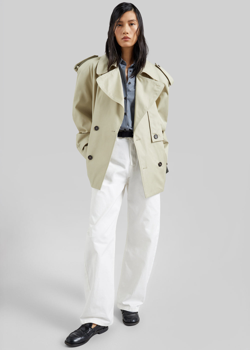 Linsell Short Trench - Beige - 1