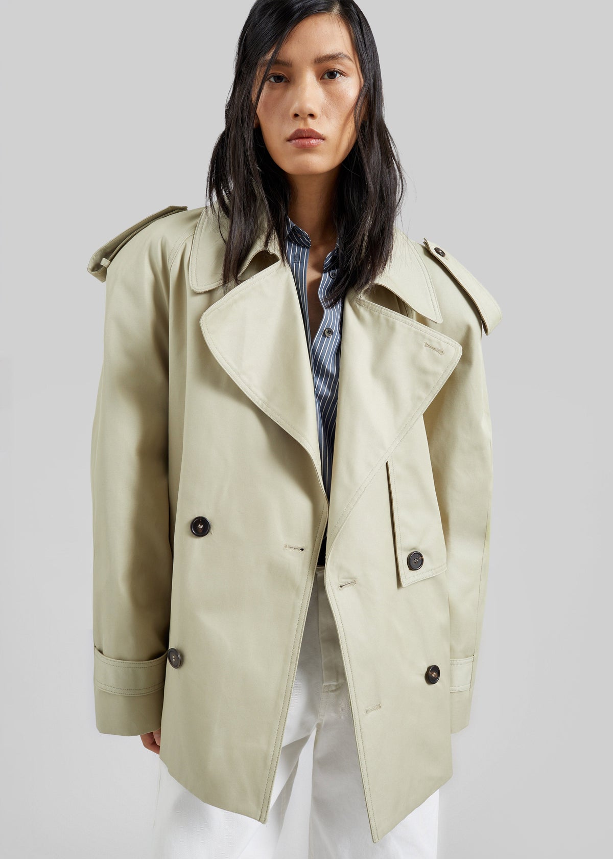Linsell Short Trench - Beige - 5
