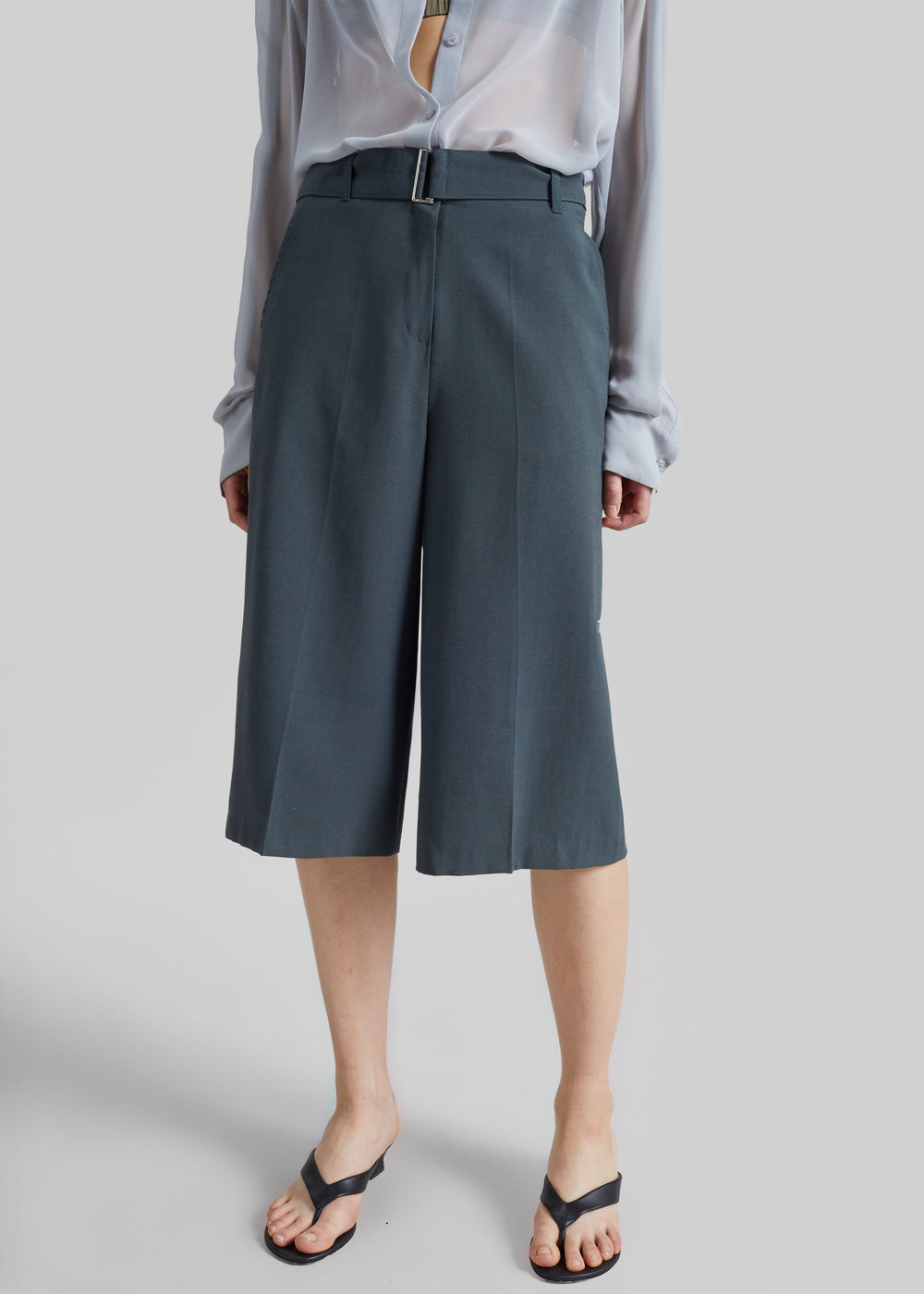 Lioni Tailored Bermuda Shorts - Deep Teal - 1