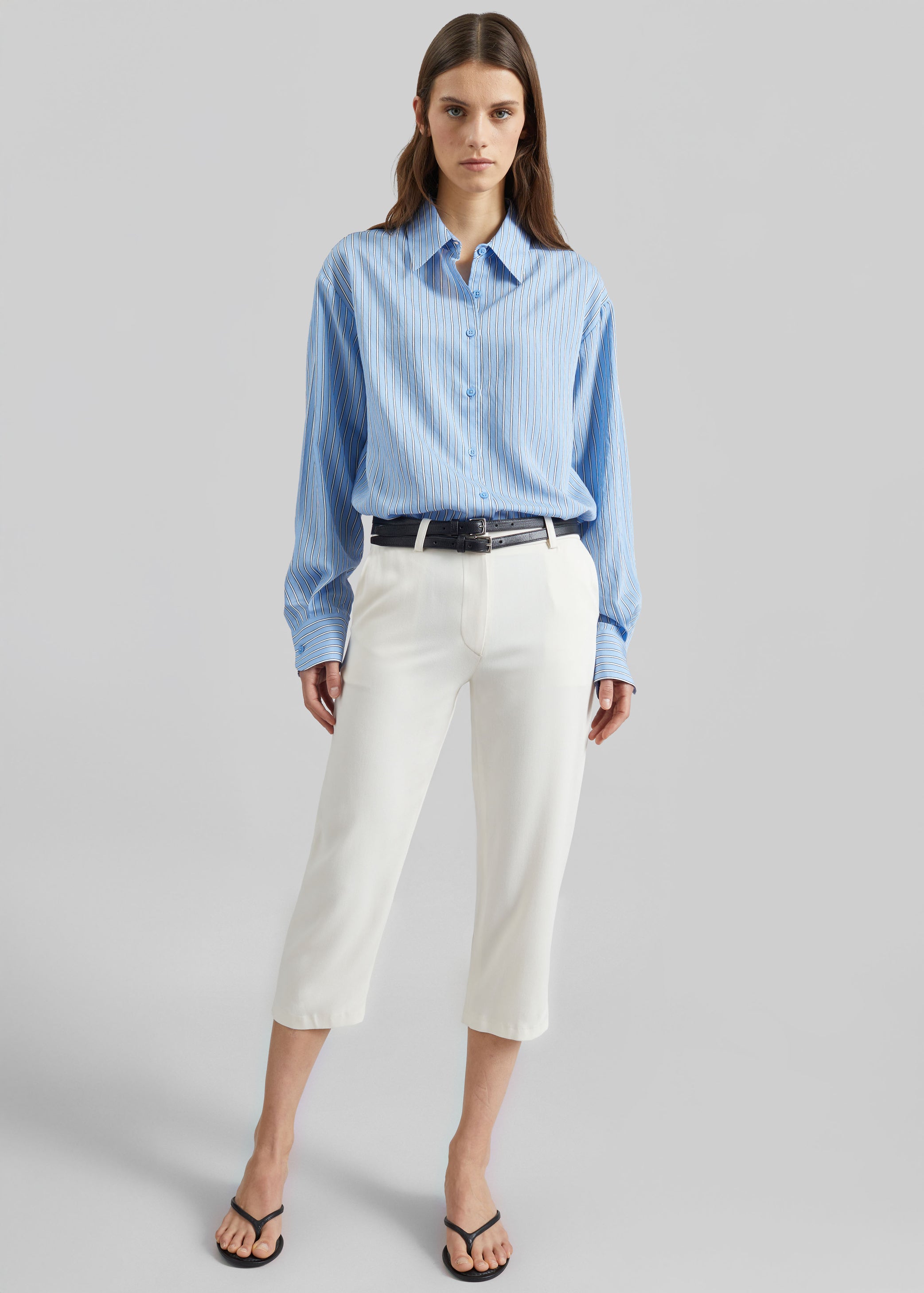 Shop the look image for Lior Fluid Capri Pants - Ivory