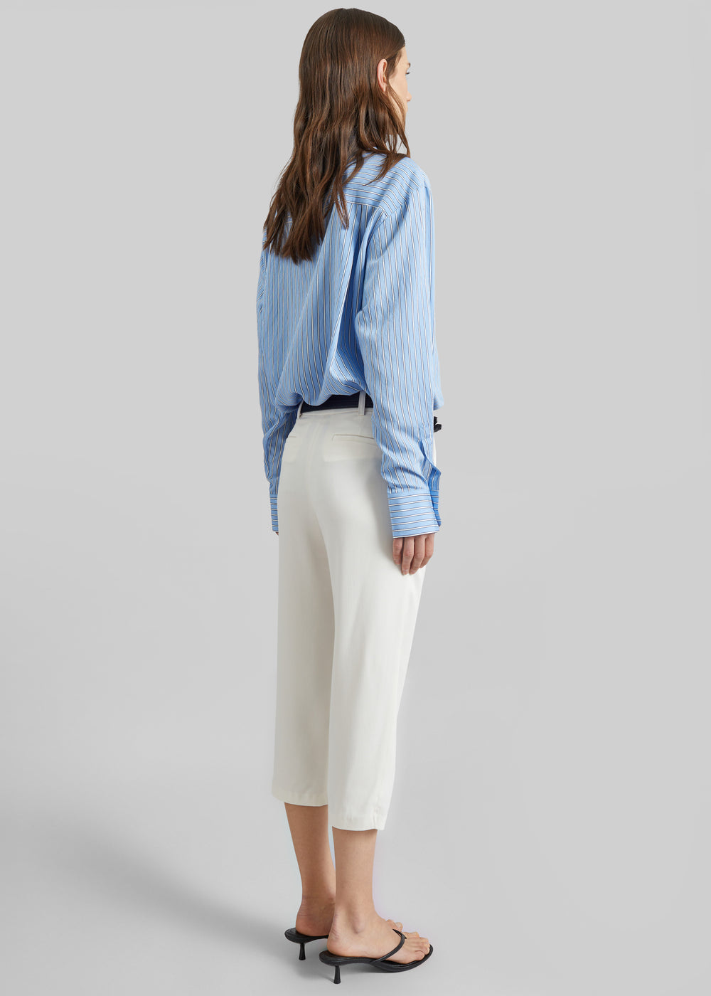 Lior Fluid Capri Pants - Ivory - 1