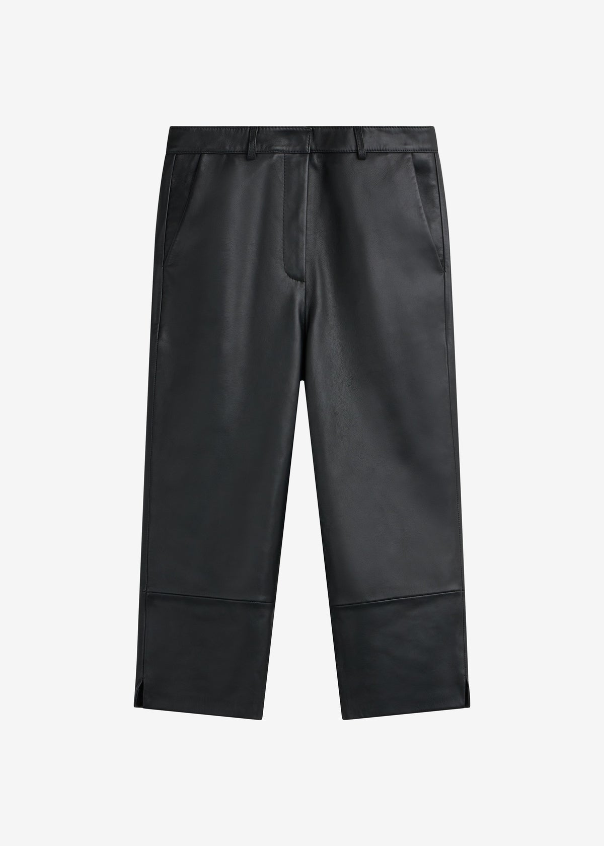 Lior Leather Capri Pants - Black - 10