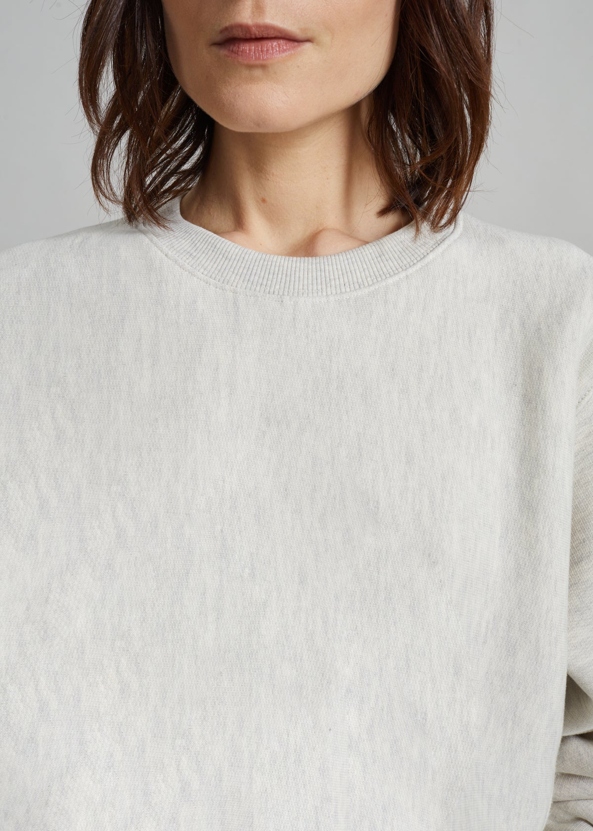 Lisa Paneled Sweatshirt - Light Grey Melange