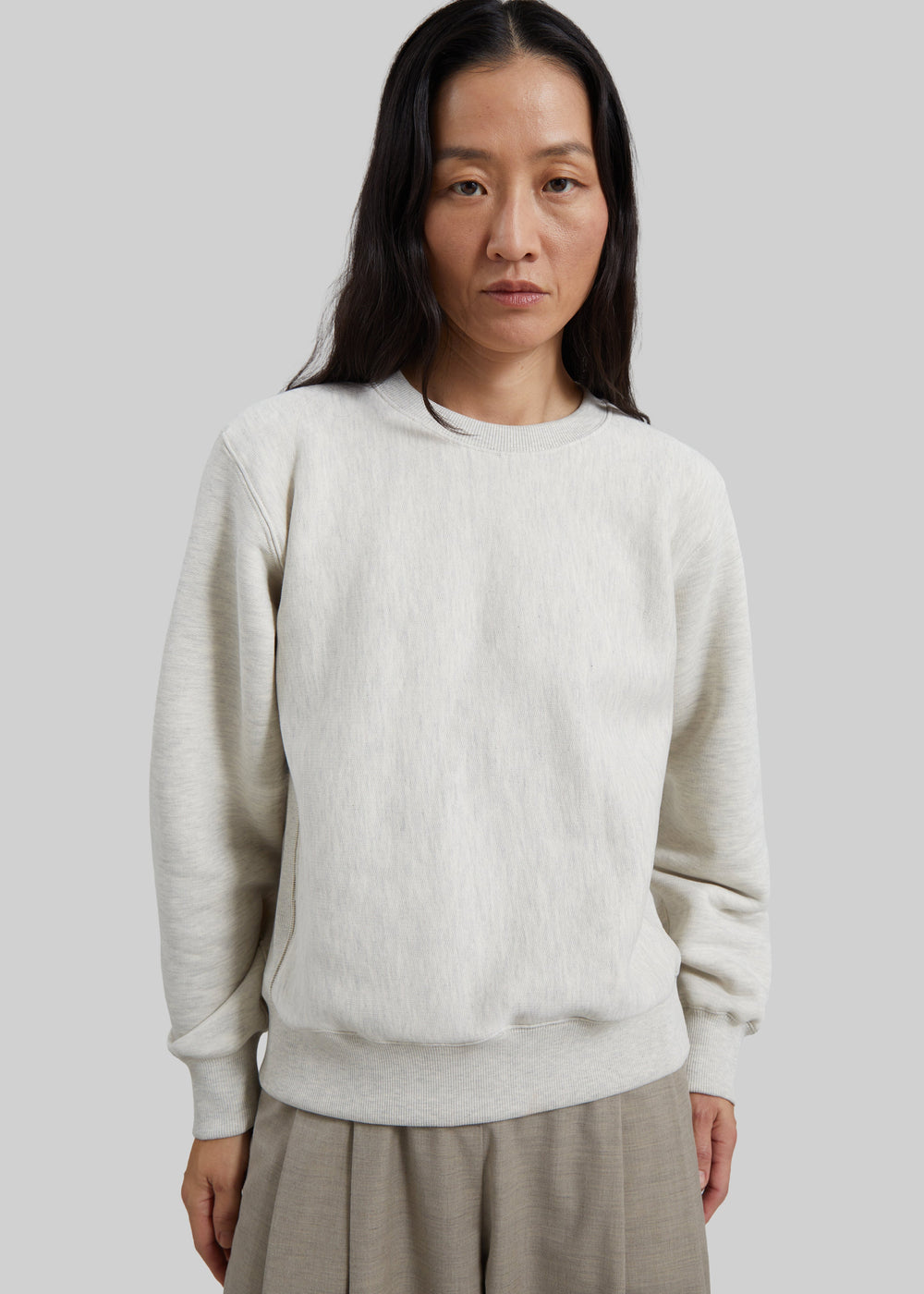 Lisa Paneled Sweatshirt - Light Grey Melange