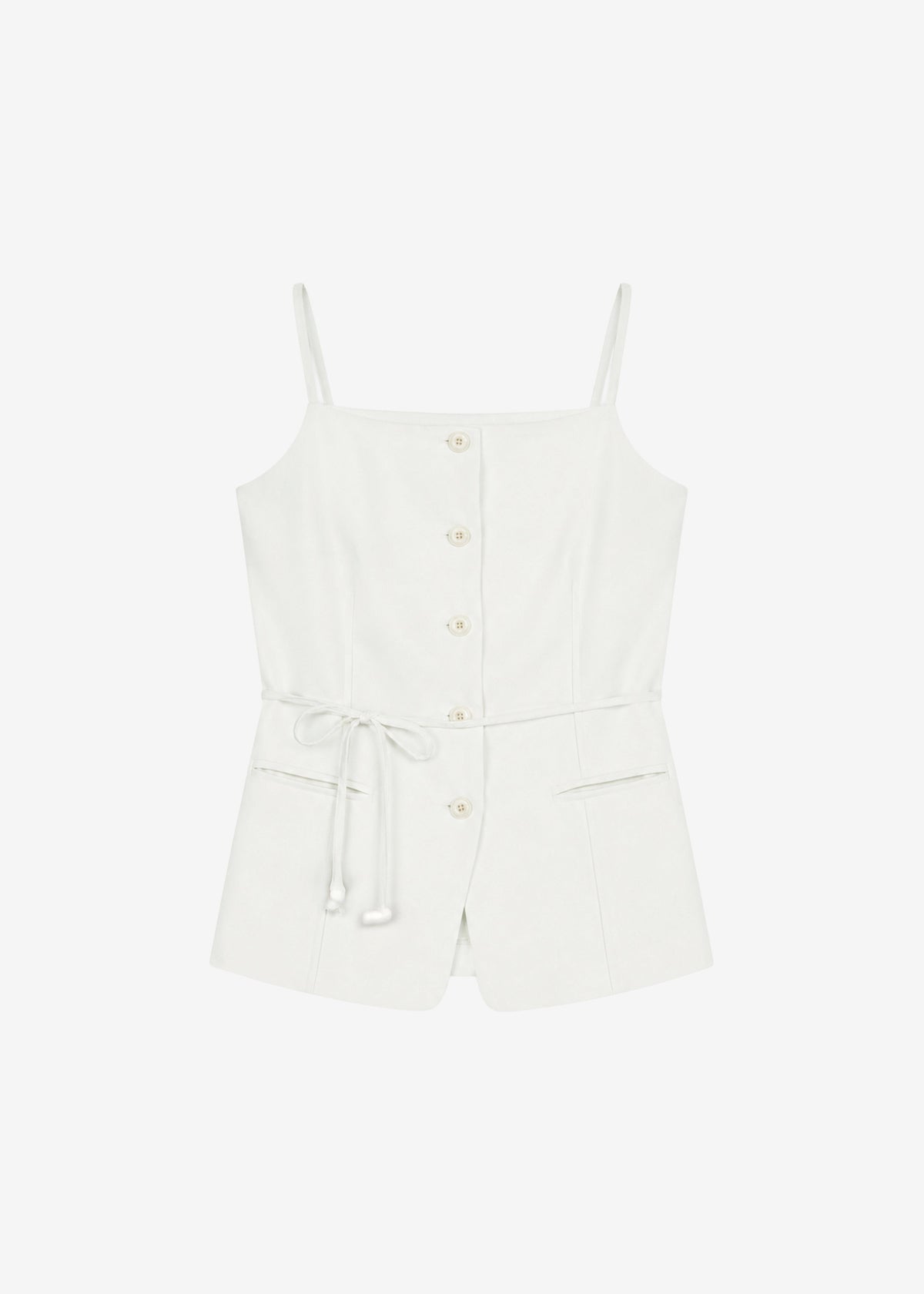 Lisboa Tie Vest - Ivory - 8