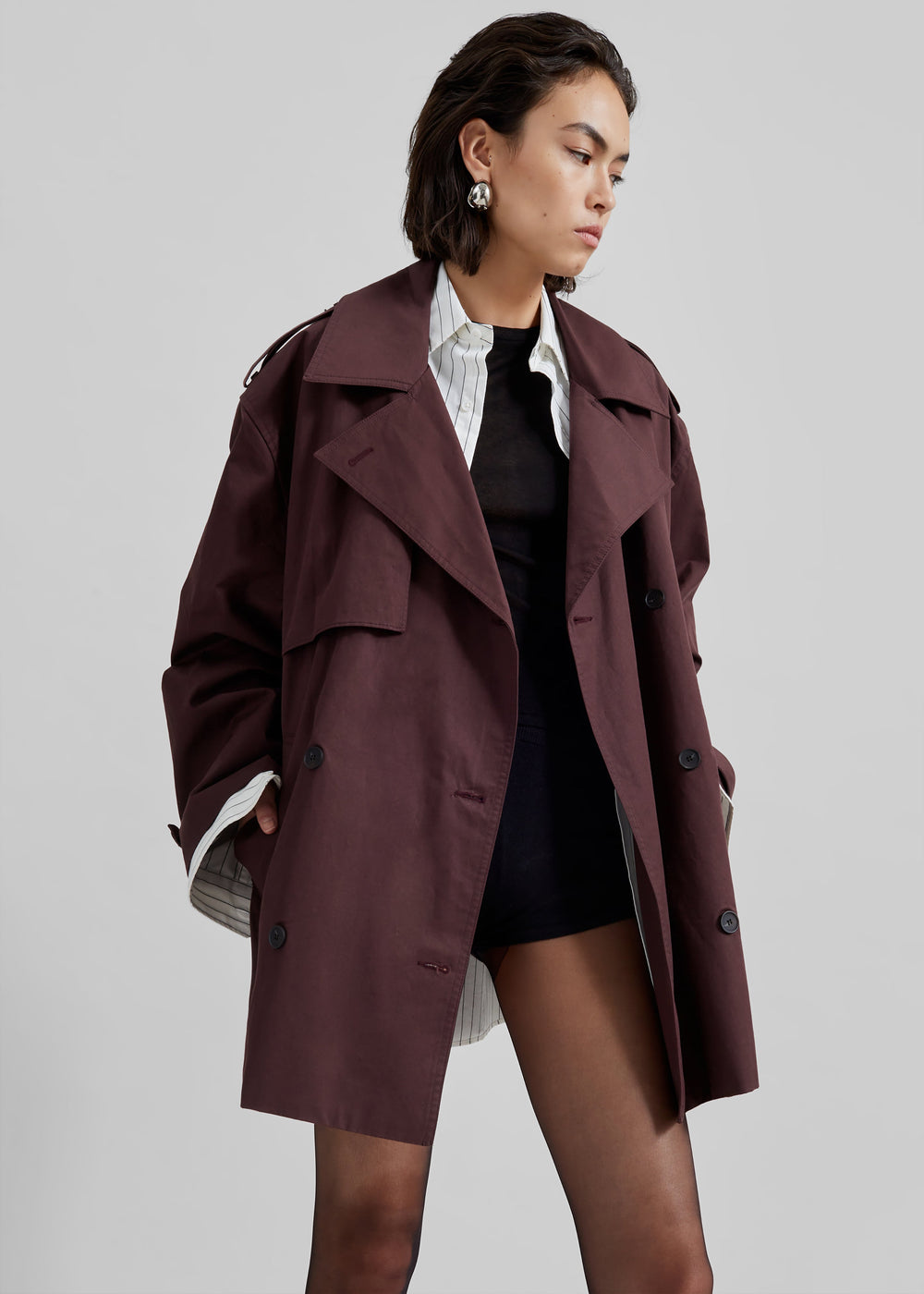 Lisburn Short Trench - Burgundy - 1