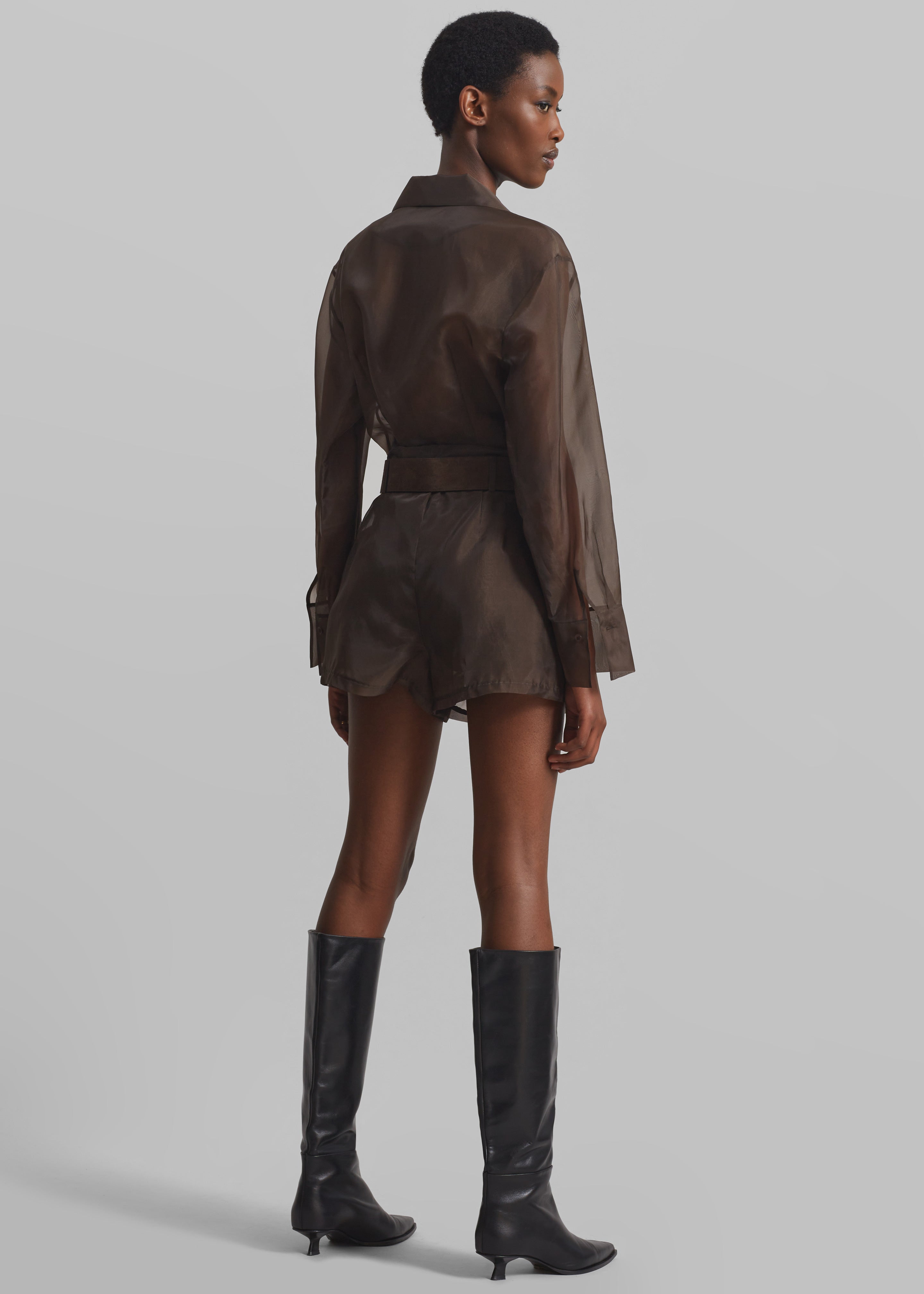 Lise Sheer Blazer - Brown - 6