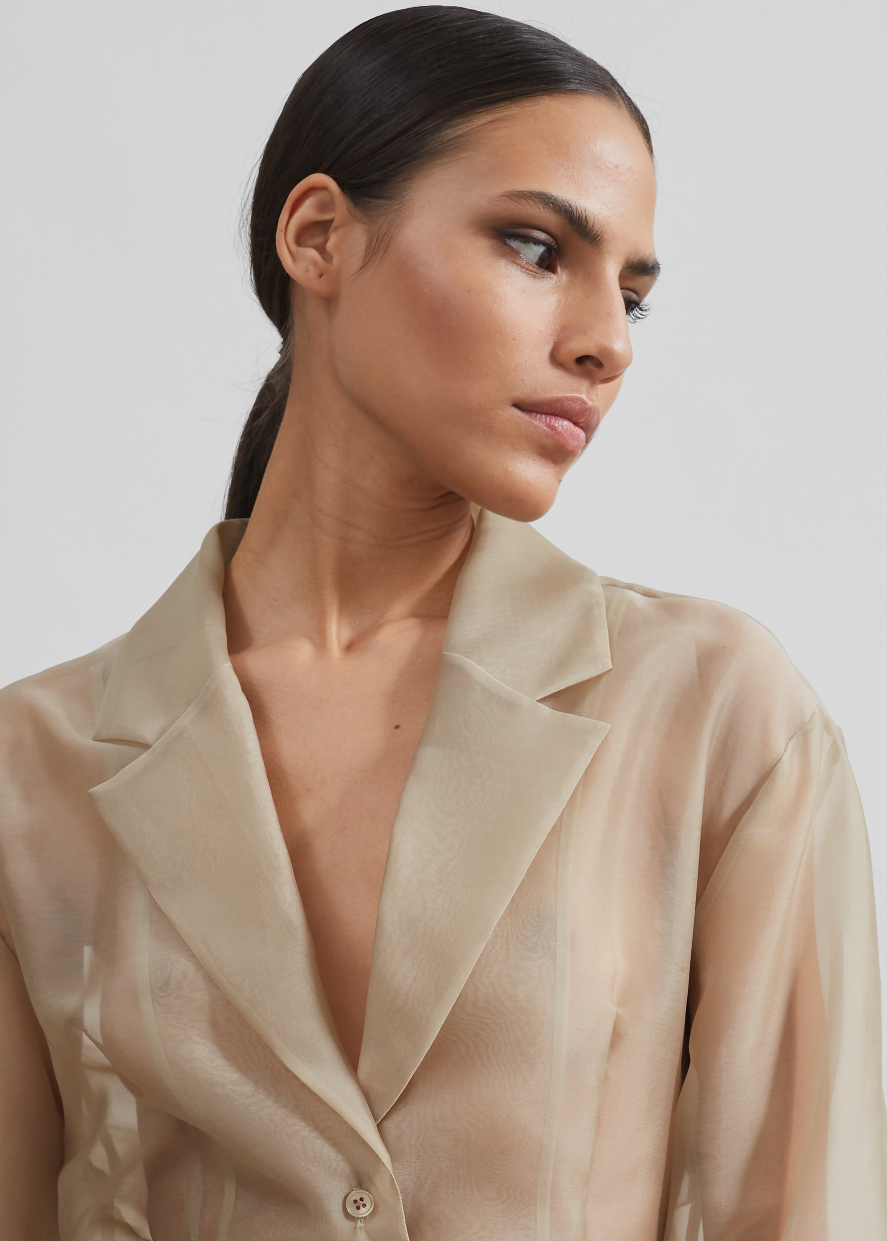 Lise Sheer Blazer - Desert Sand - 3