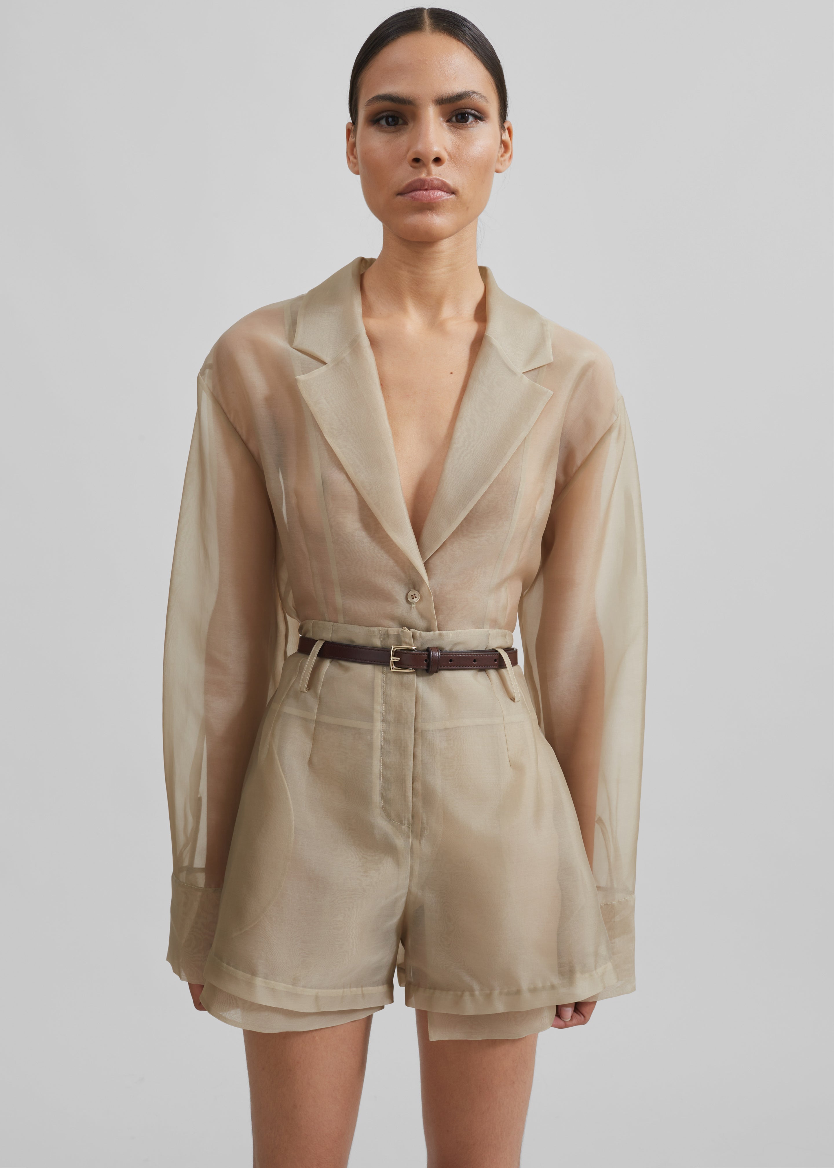 Lise Sheer Blazer - Desert Sand - 8