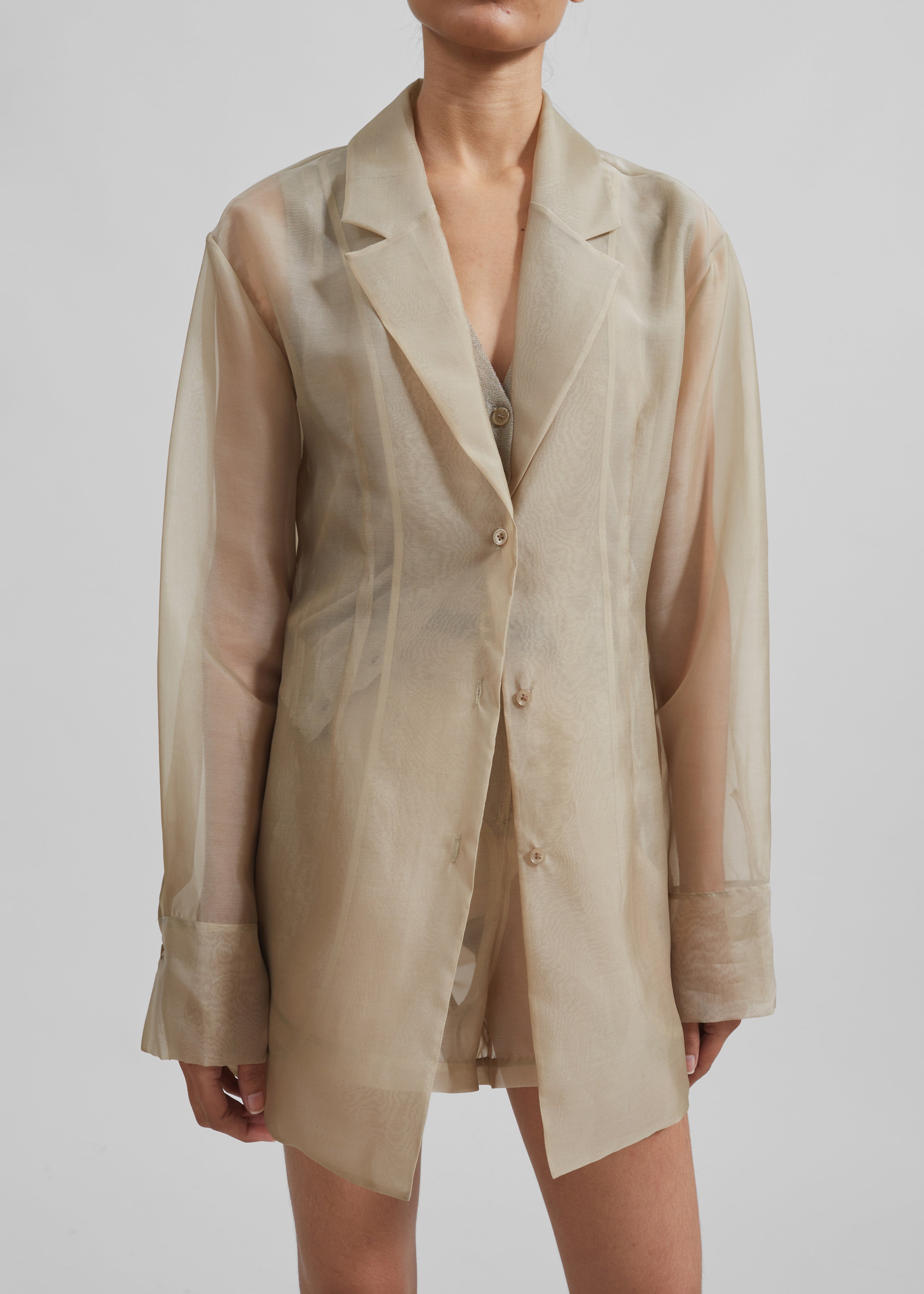 Lise Sheer Blazer - Desert Sand - 6