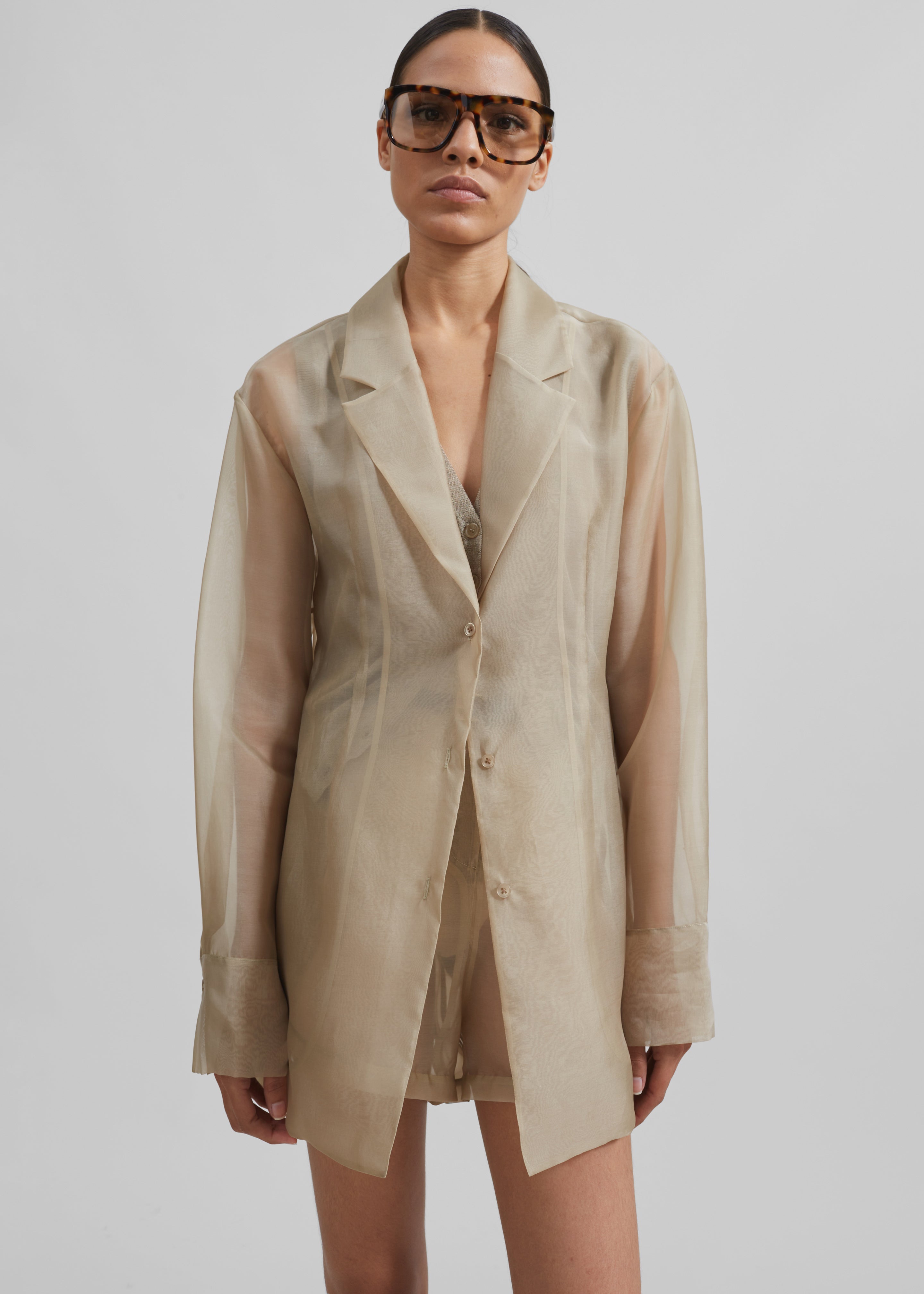 Lise Sheer Blazer - Desert Sand - 9