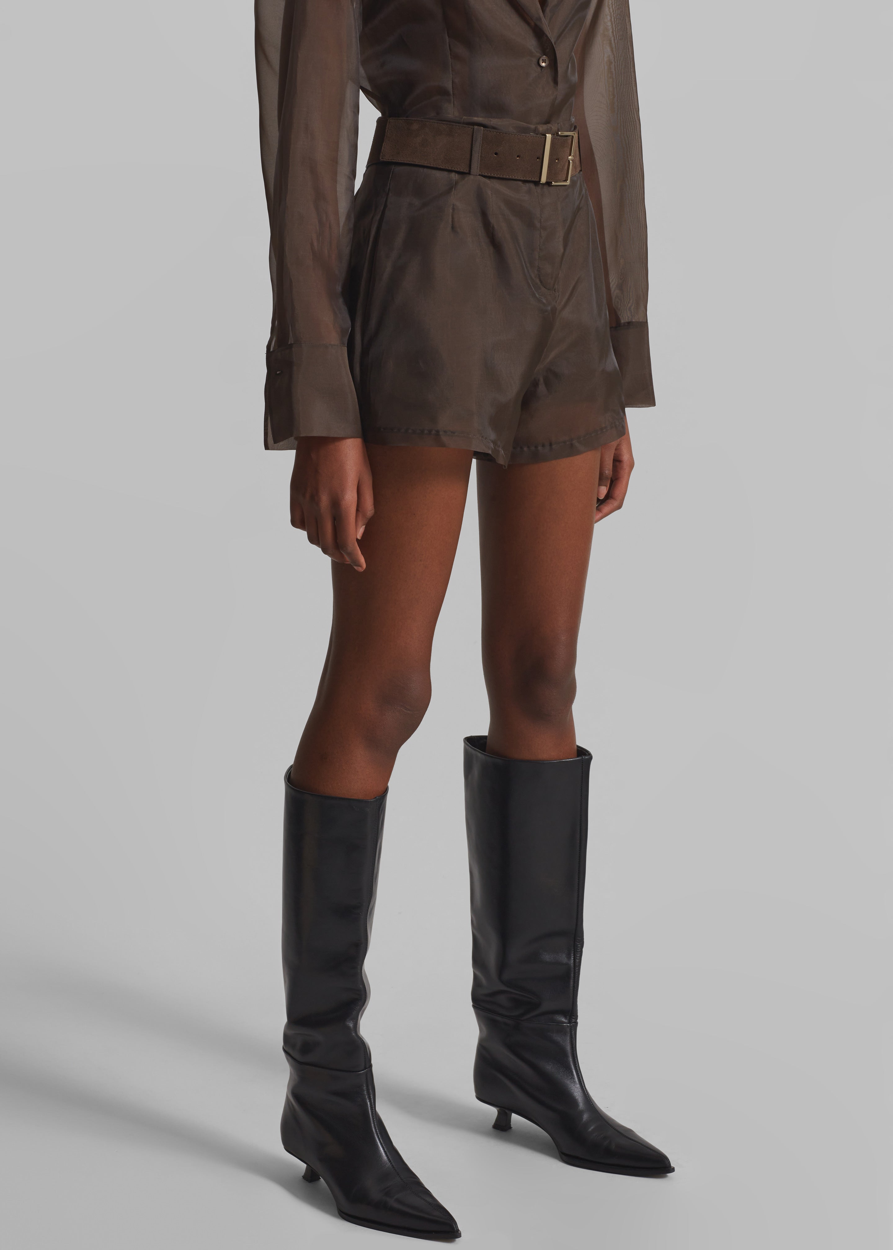 Lise Sheer Shorts - Brown – The Frankie Shop Europe