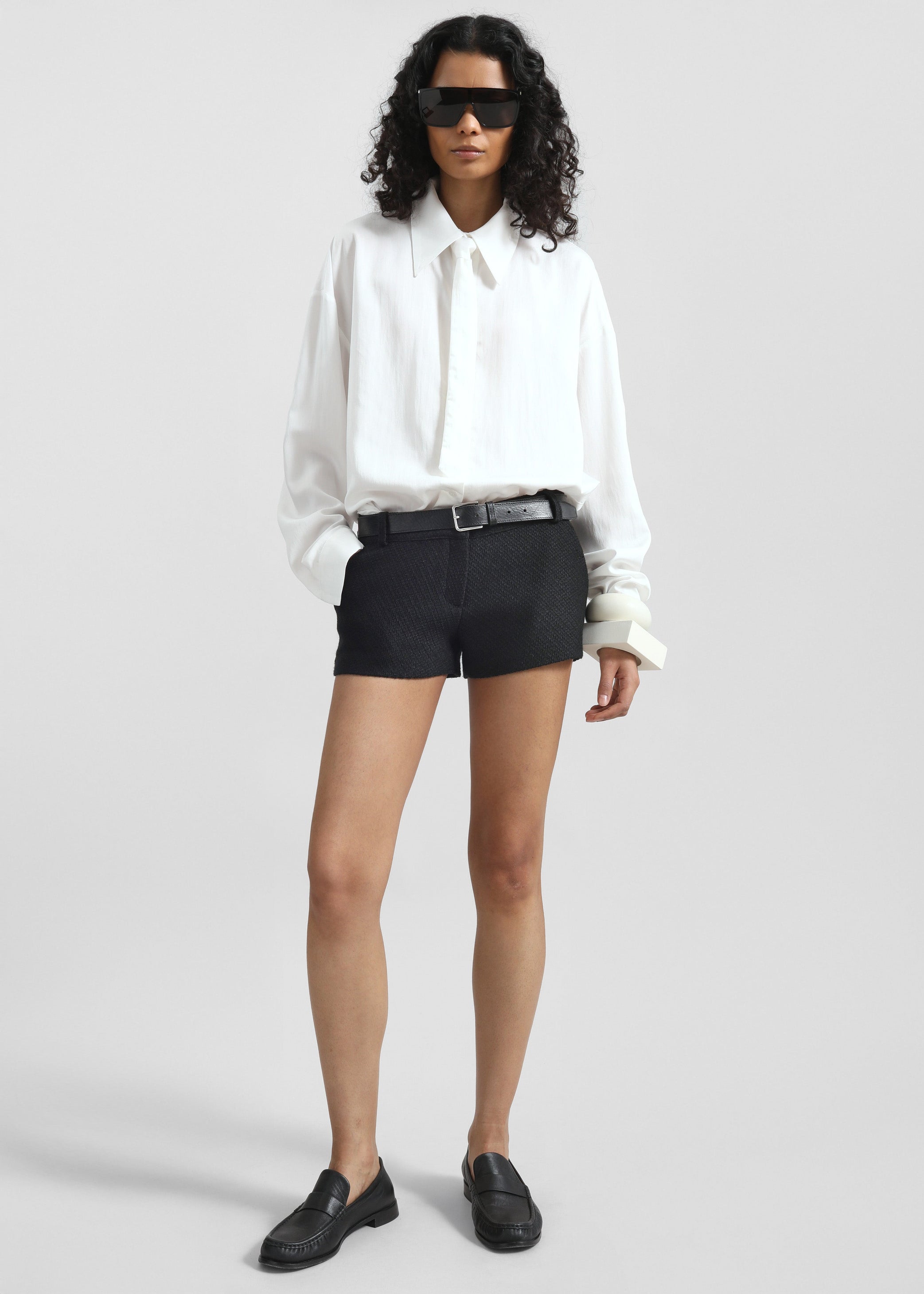 Shop the look image for Lisette Tweed Hot Pants - Black