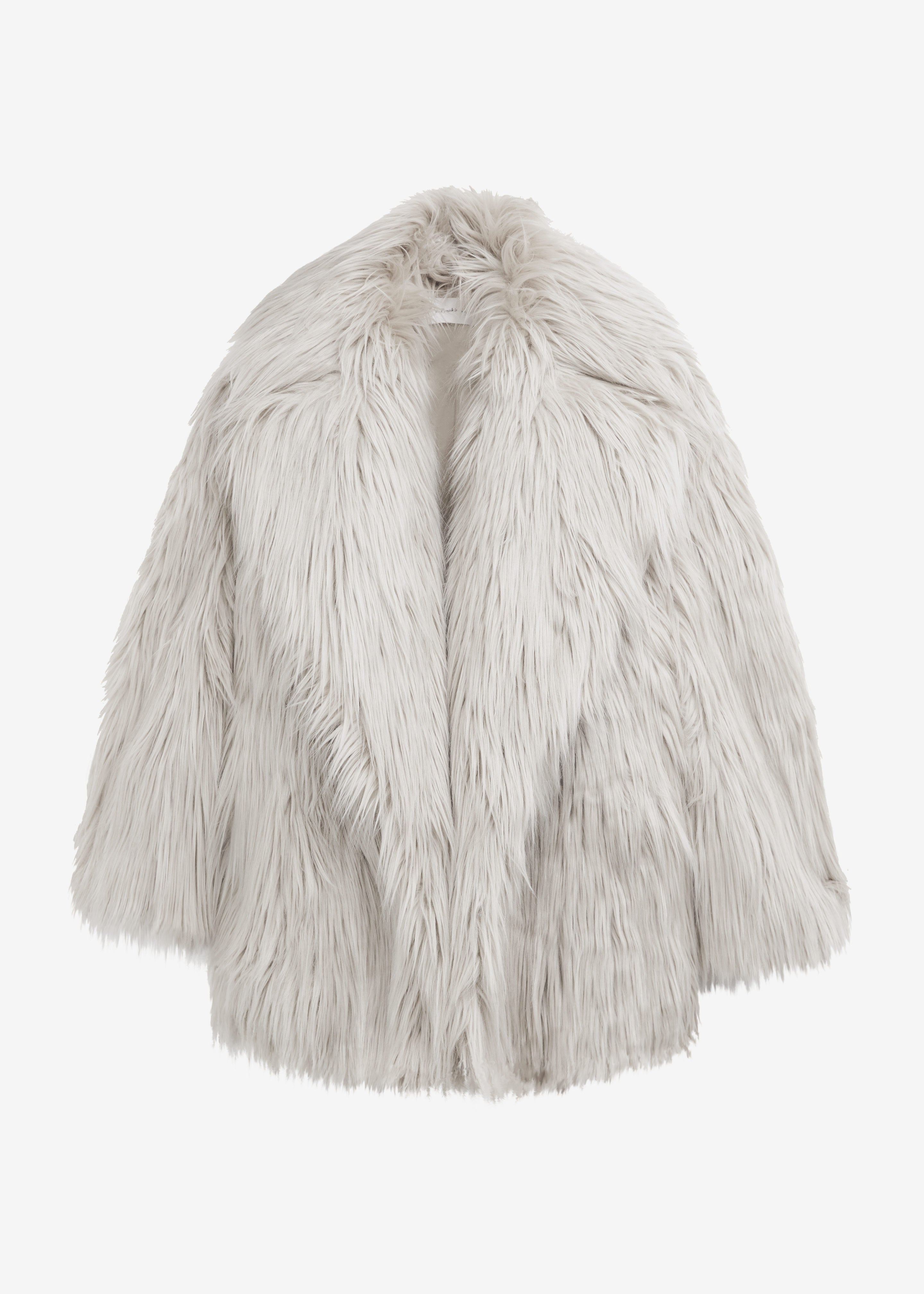 Short grey fur jacket deals