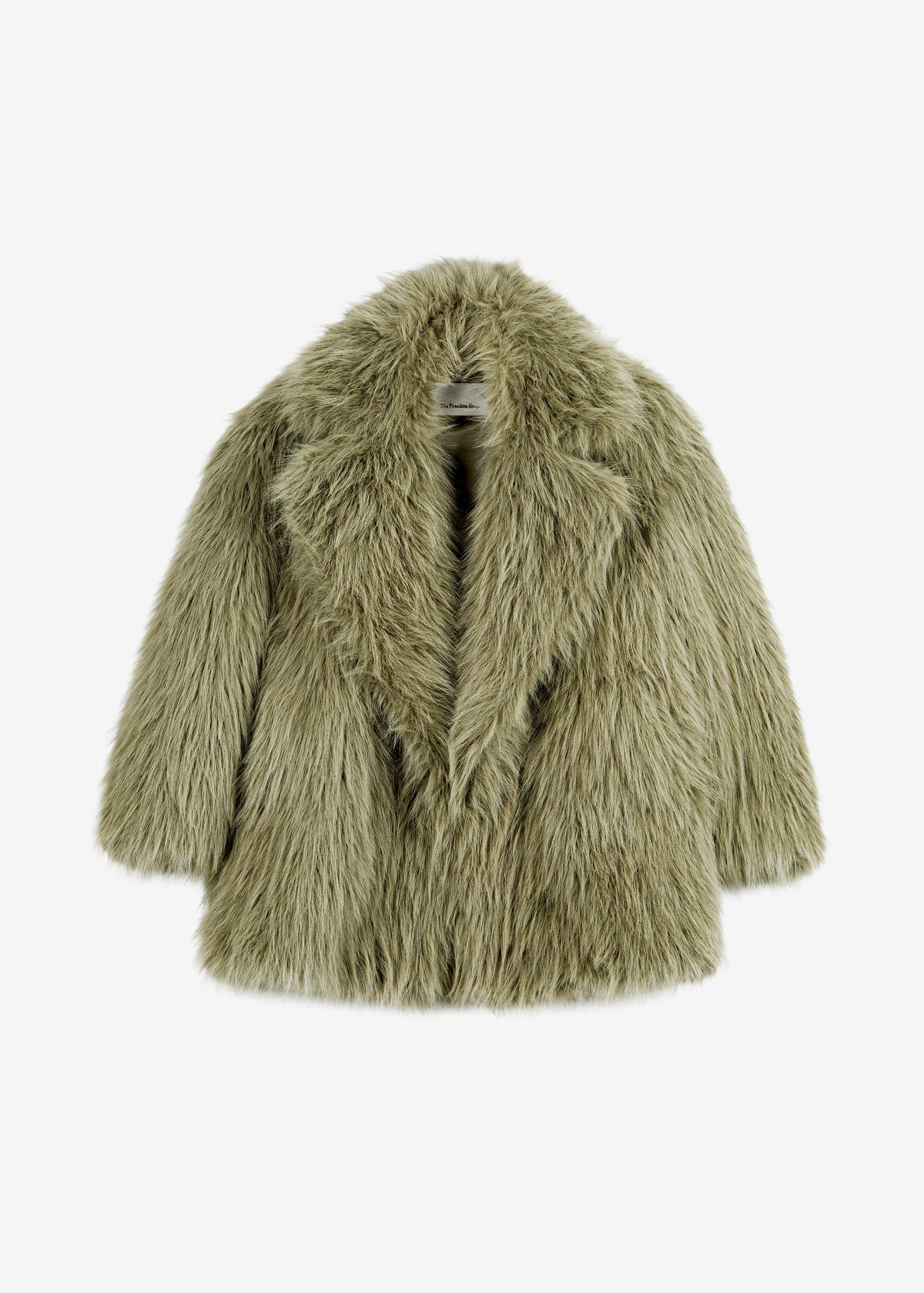 Liza Short Faux Fur Coat - Sage - 6