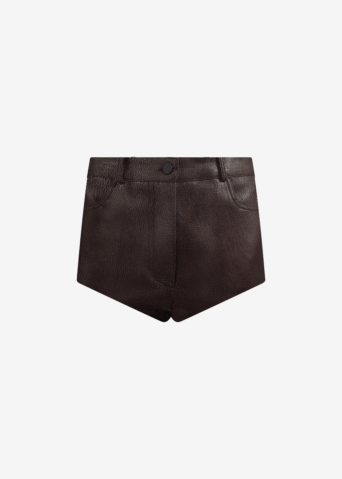 Loen Leather Hot Pants - Vintage Brown - 11