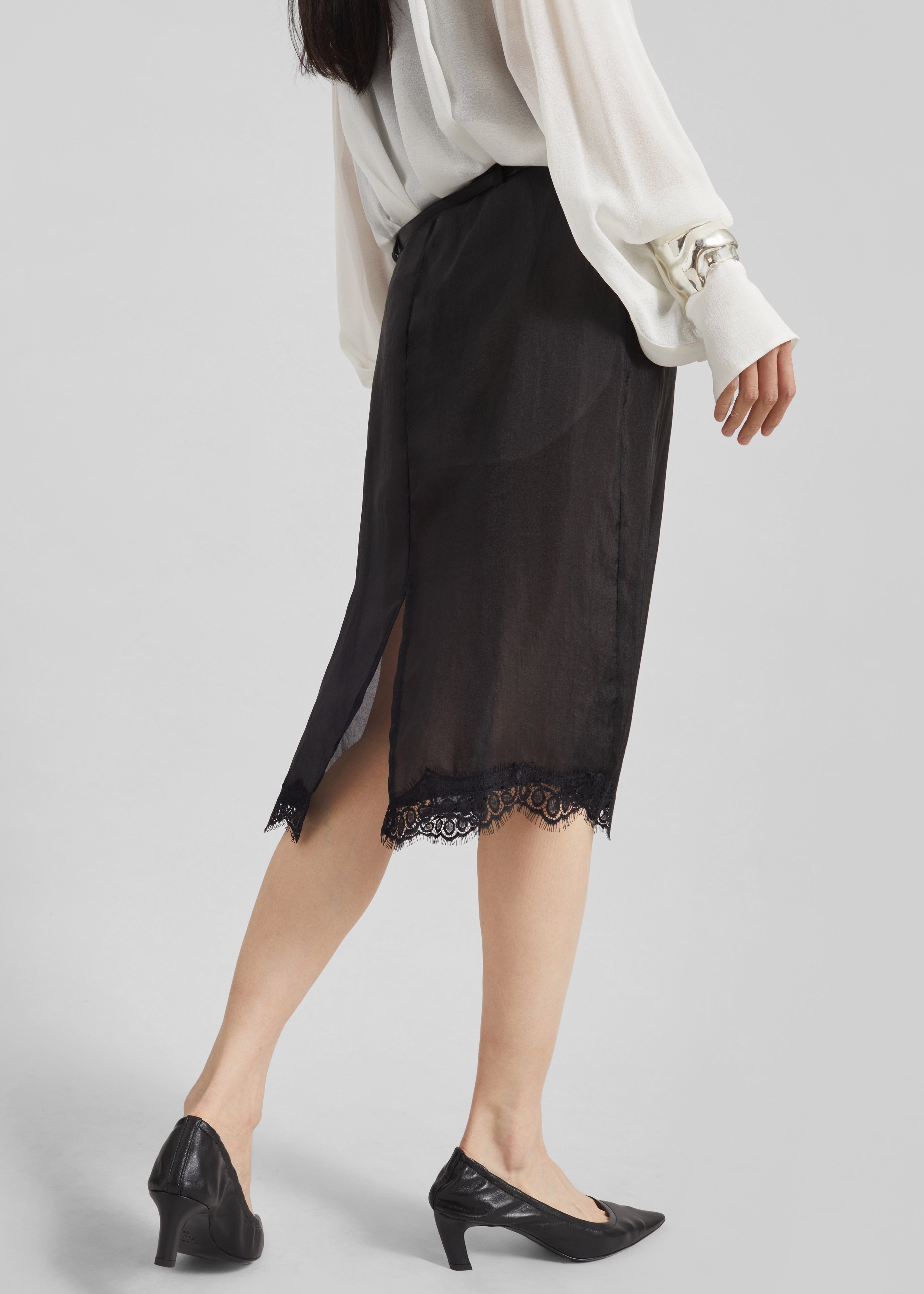 Lolai Sheer Lace Skirt - Black - 6