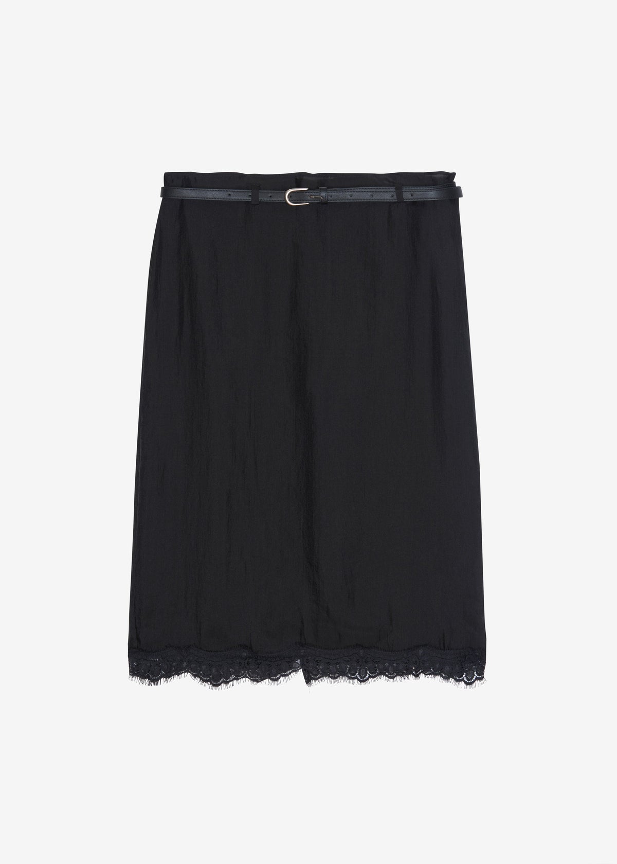Lolai Sheer Lace Skirt - Black - 8