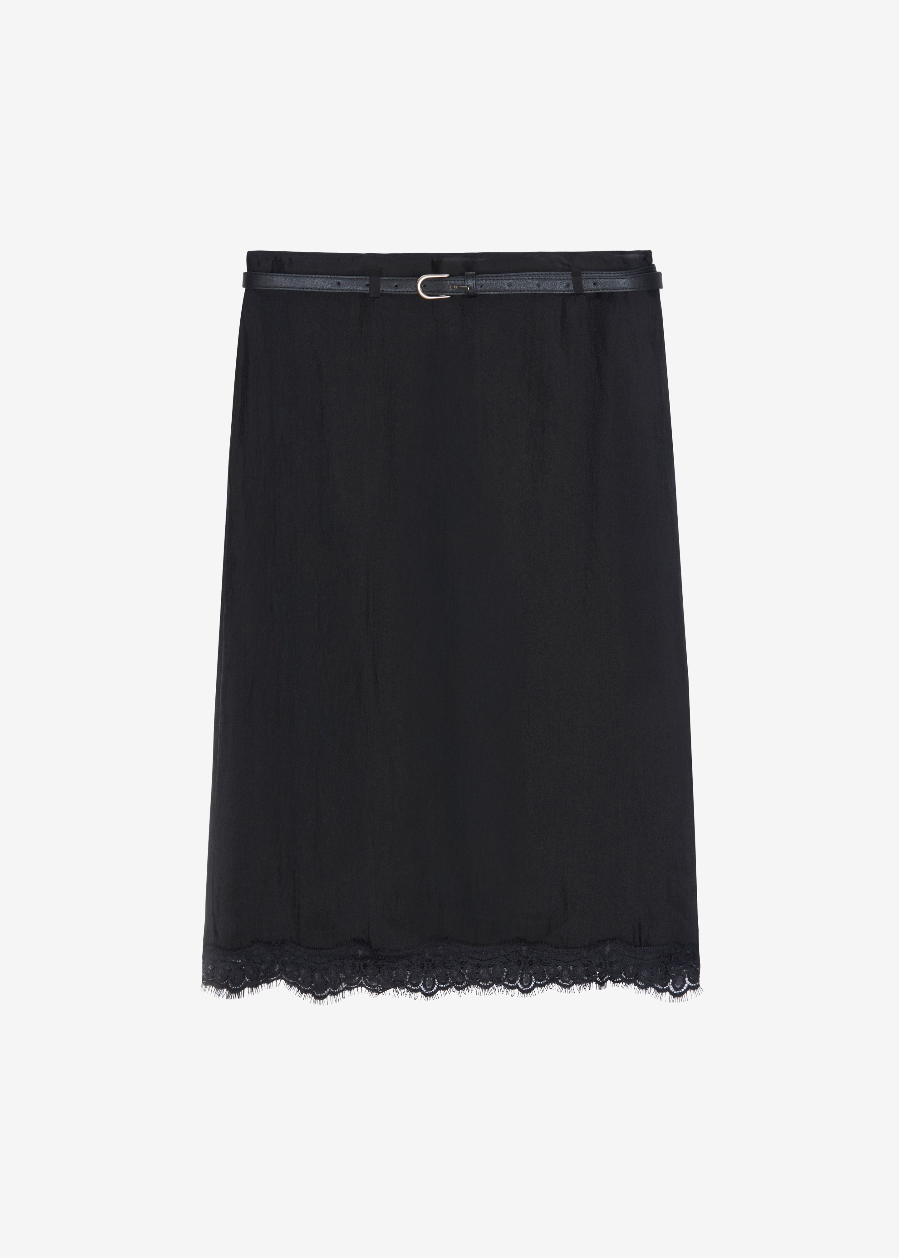 Lolai Sheer Lace Skirt - Black - 9