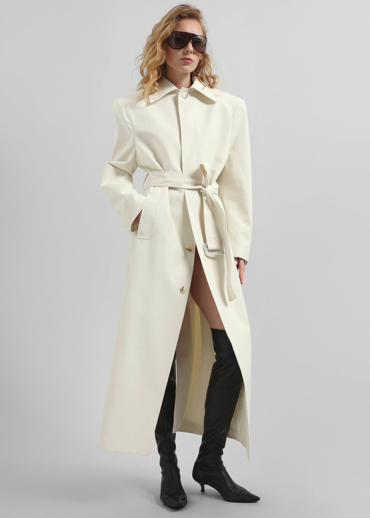 Lolland Long Coat - Ivory - 3