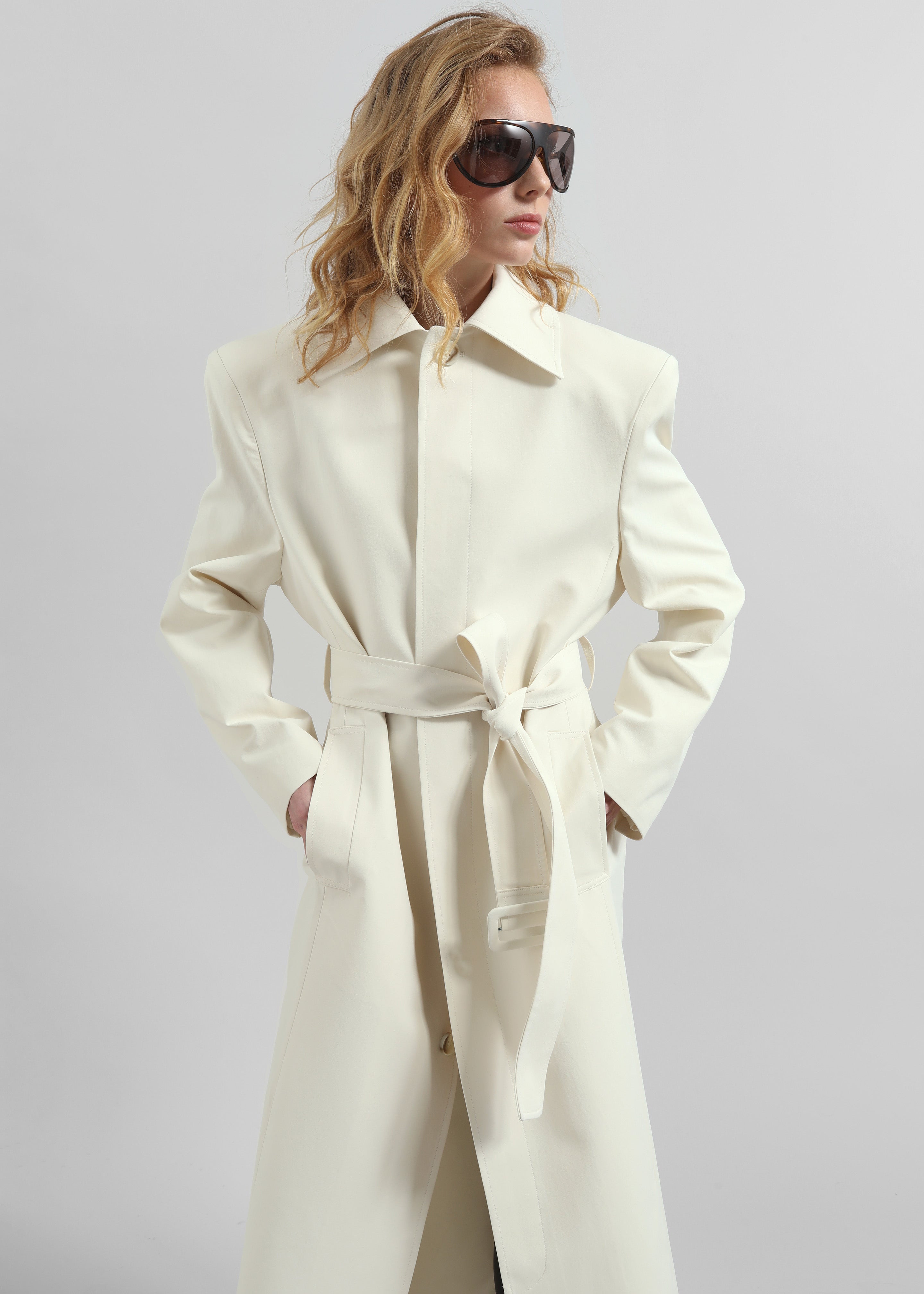 Lolland Long Coat - Ivory - 2