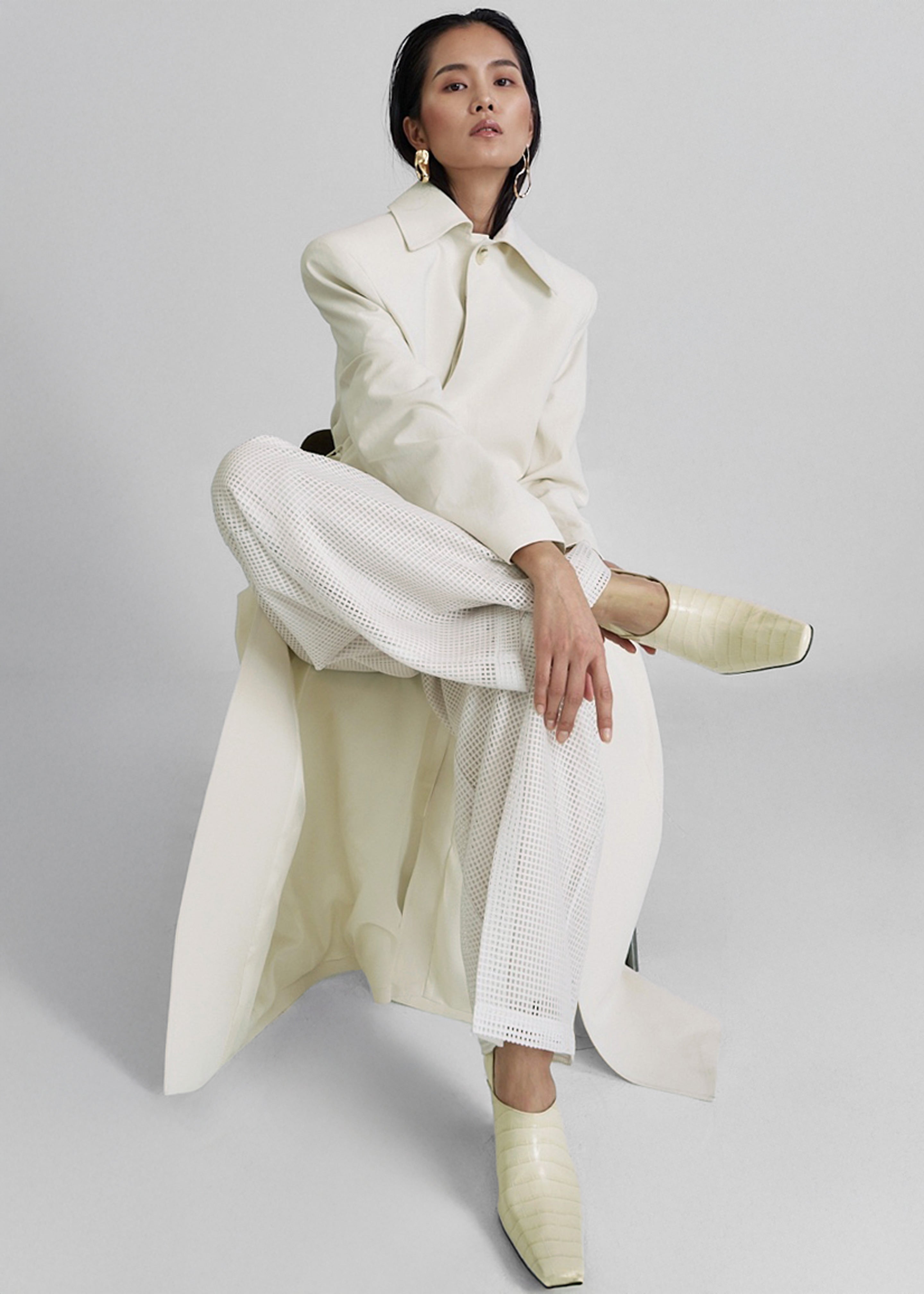 Lolland Long Coat - Ivory - 7